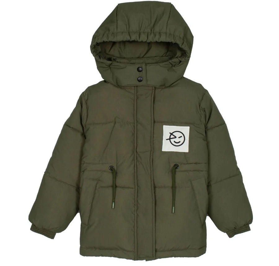 SUMMIT WADDED COAT WITH WR COATING-KHAKI GREEN