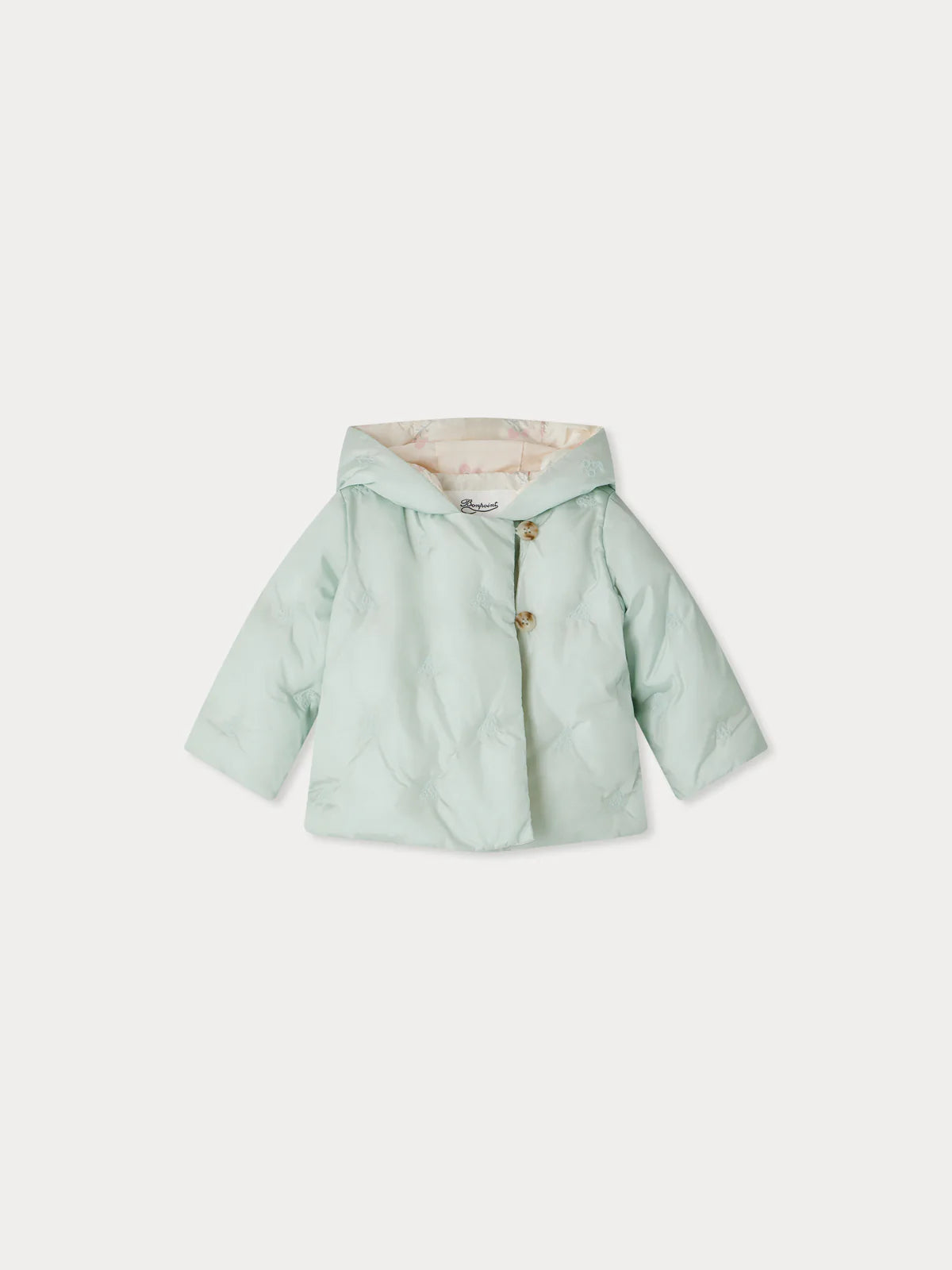 Girls Light Green Hooded Jacket