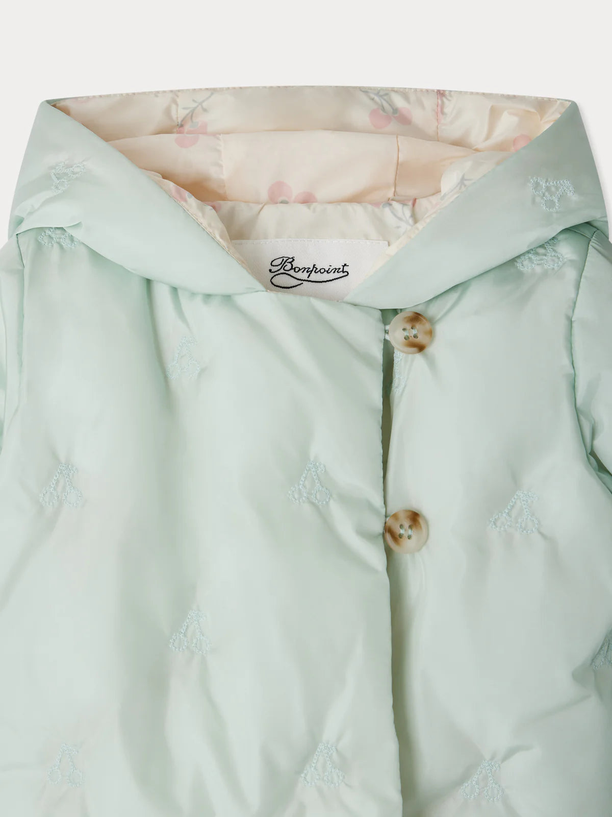 Girls Light Green Hooded Jacket