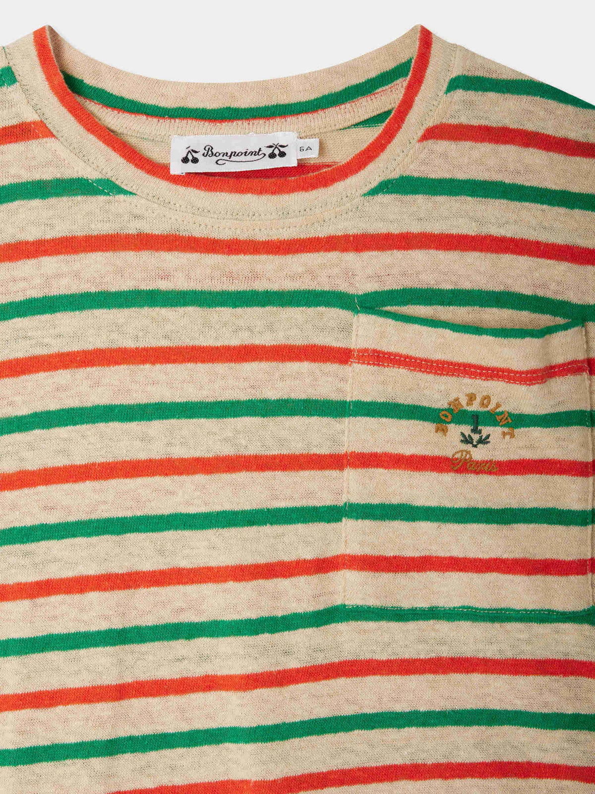 Bonpoint-Boys Colorful Striped Cotton T-Shirt