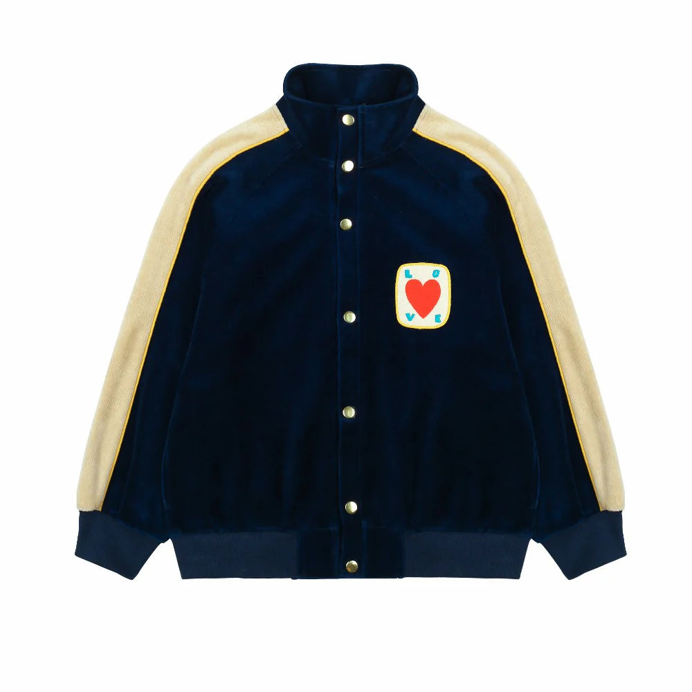 Love Velour Jacket-Navy