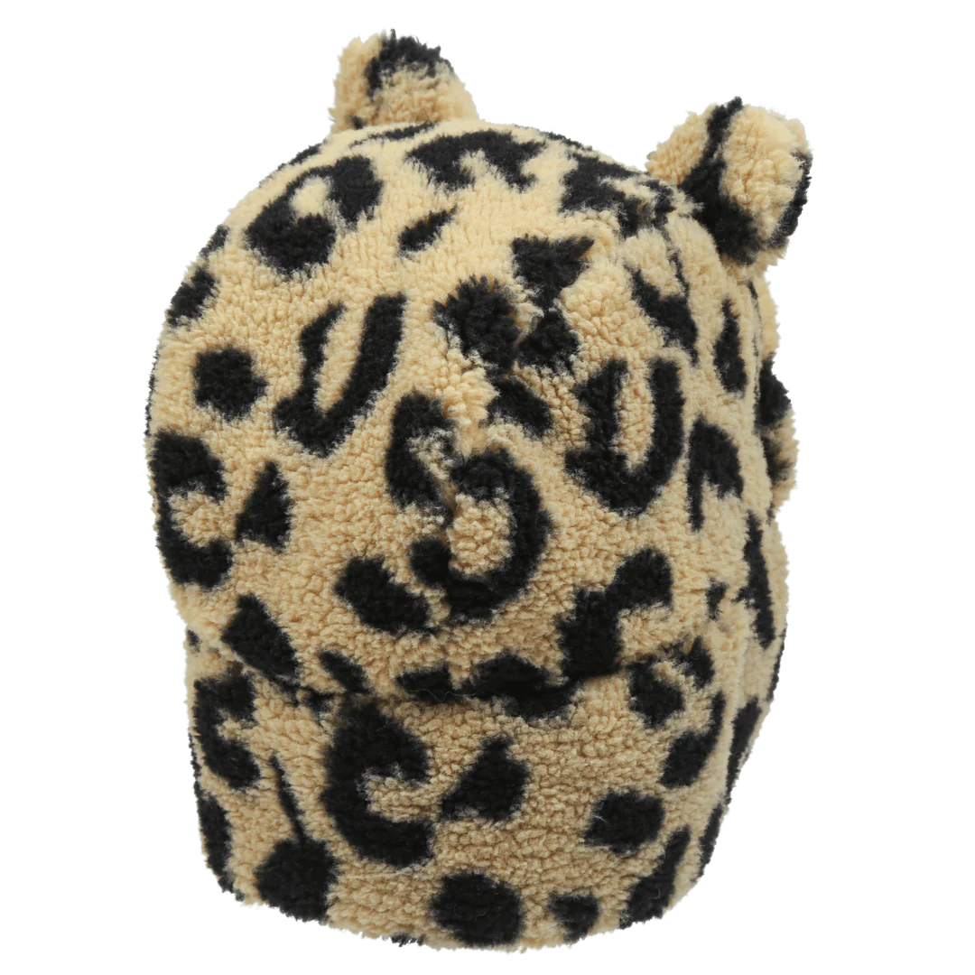 Teddy Bear Ear Warmer Hat-Leopard