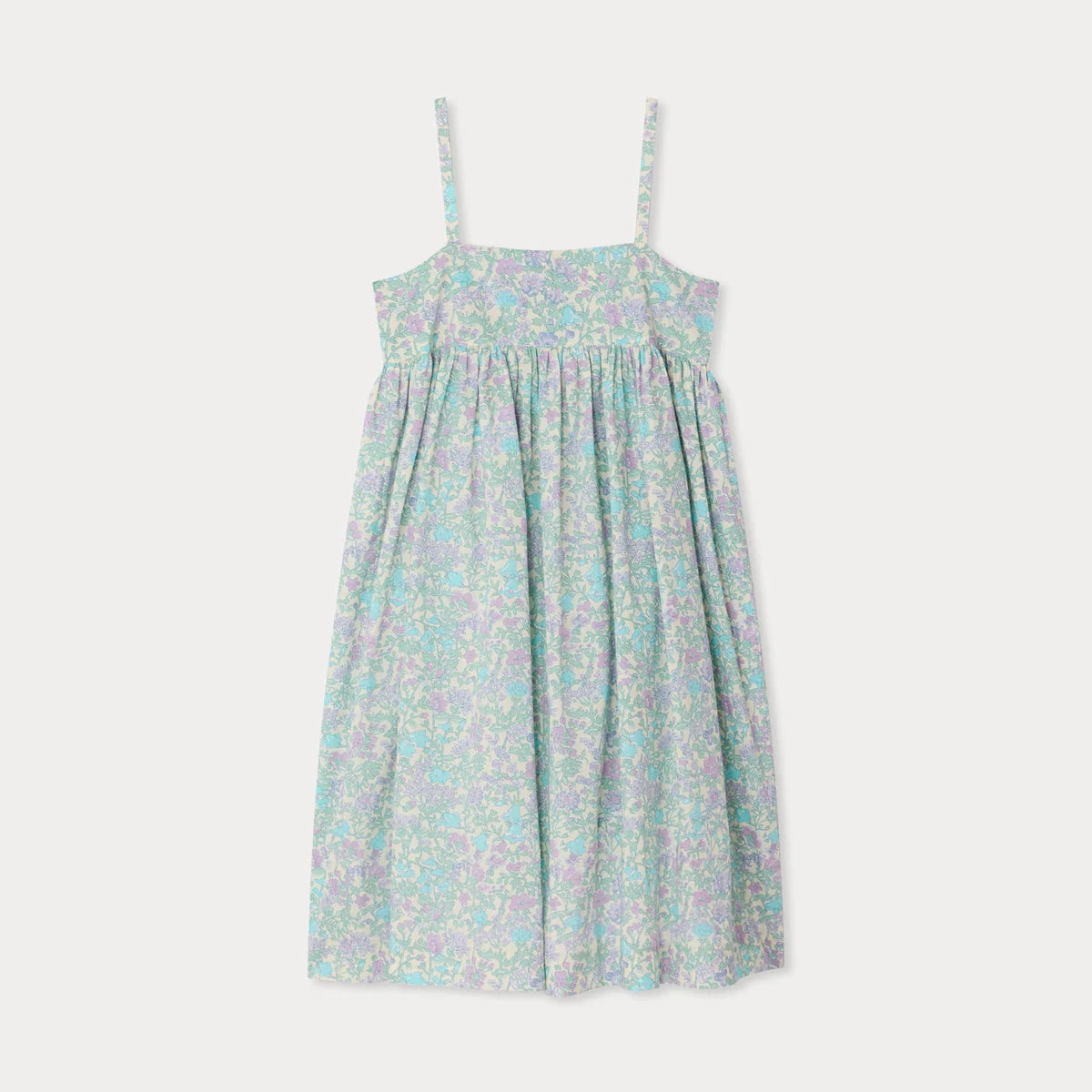 Bonpoint-Passion dress smocked and embroidered in Liberty fabric in organic cotton