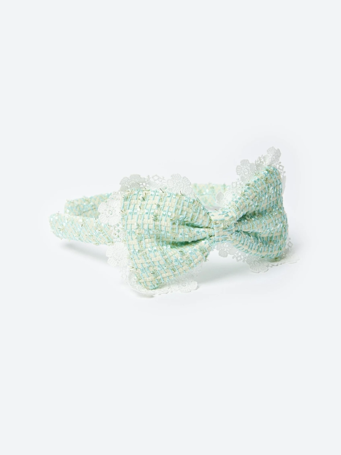 Green Boucle Bow Hairband