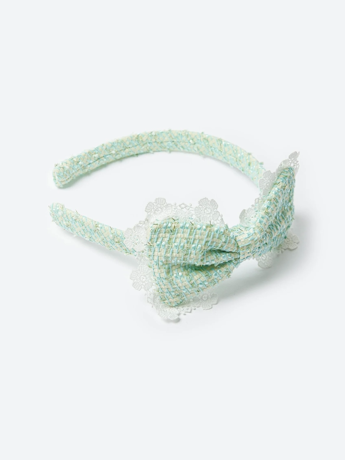 Green Boucle Bow Hairband