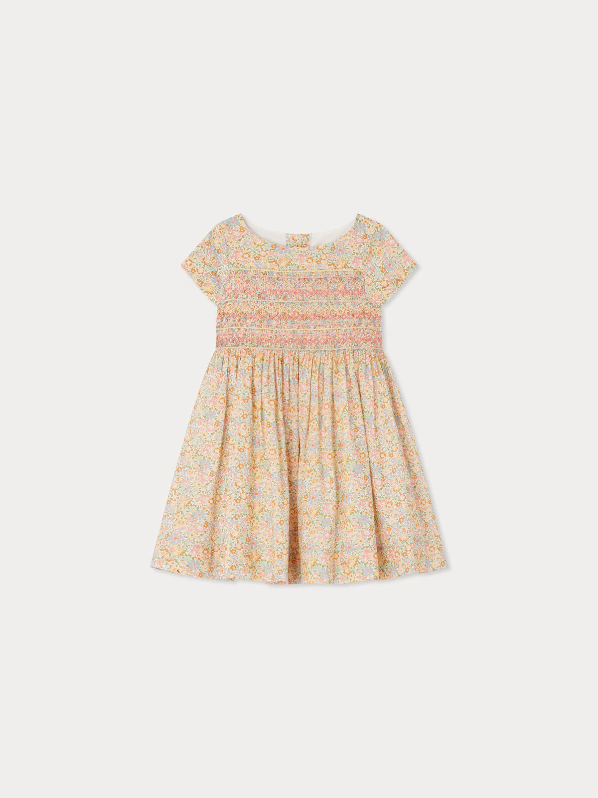 Bonpoint-Duchesse smocked dress made with multicolor Liberty fabrics