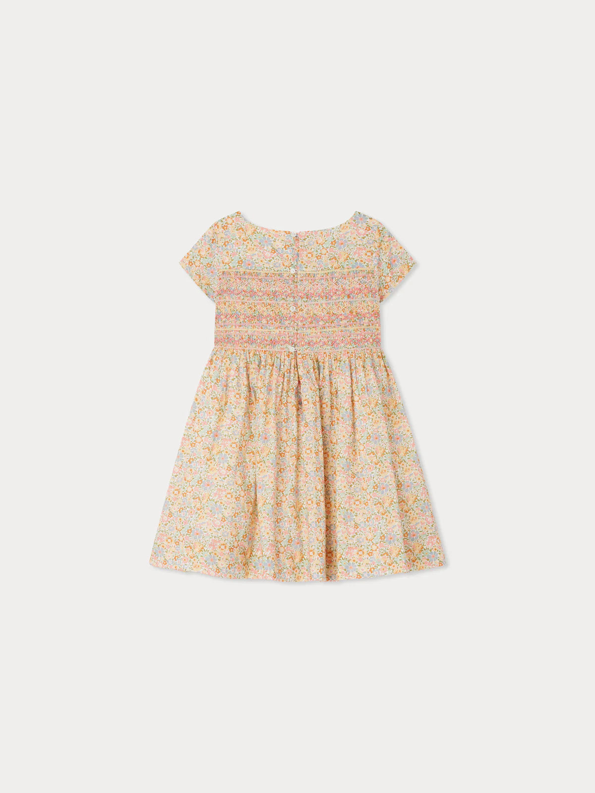 Bonpoint-Duchesse smocked dress made with multicolor Liberty fabrics