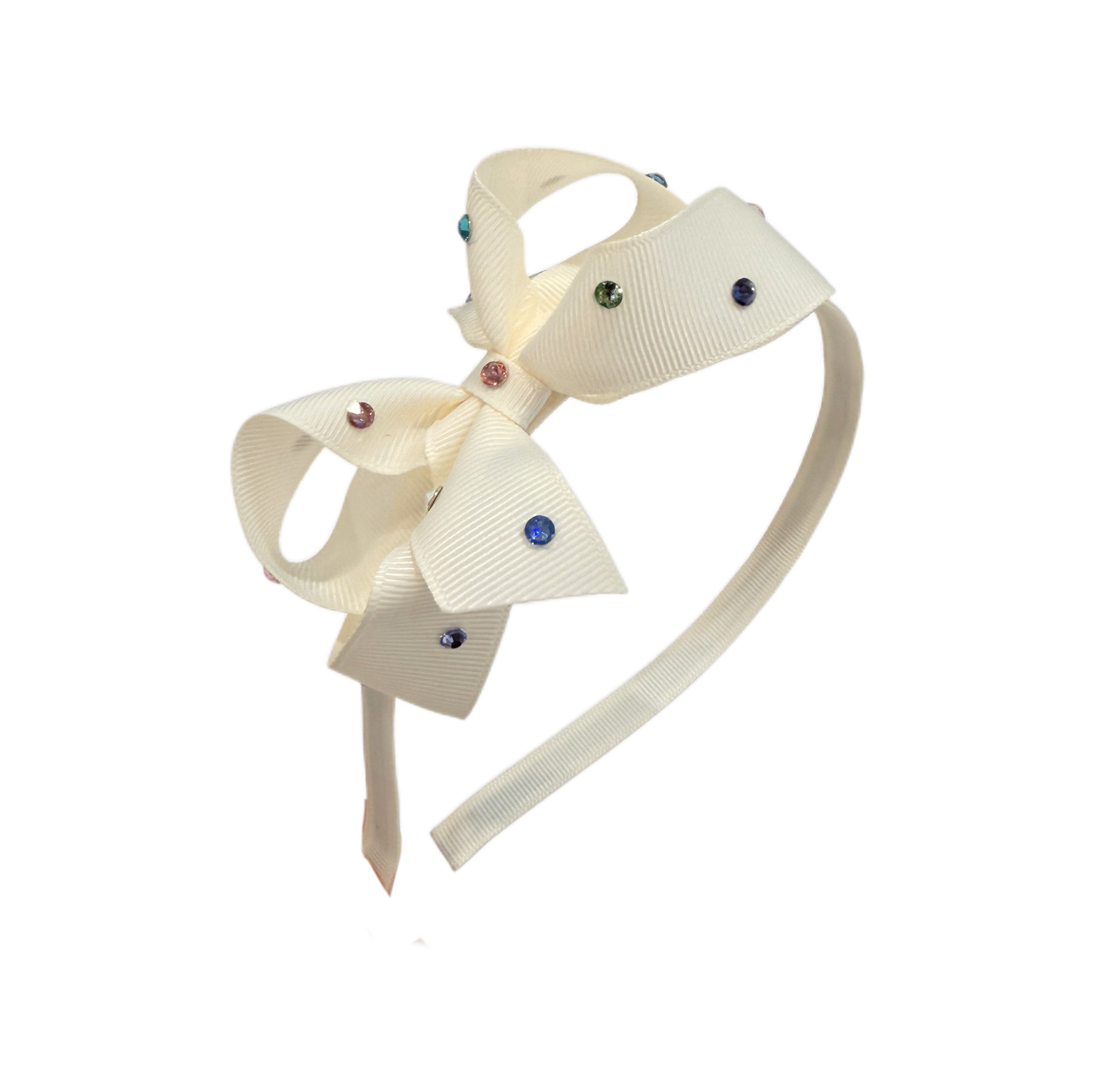 Cemarose X Olilia-Medium Classic Hard Headband Antique White