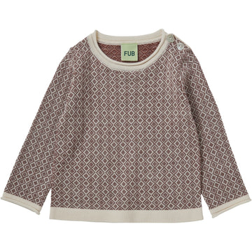 Baby Jaquard Blouse-ecru/clay