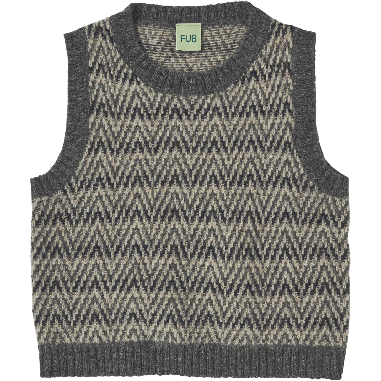 Lambswool Vest-grey melange