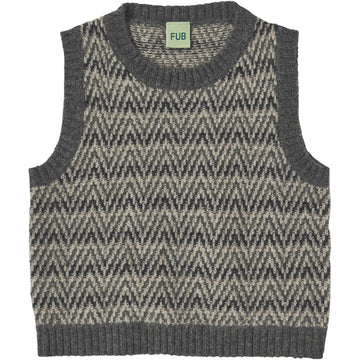 Lambswool Vest-grey melange