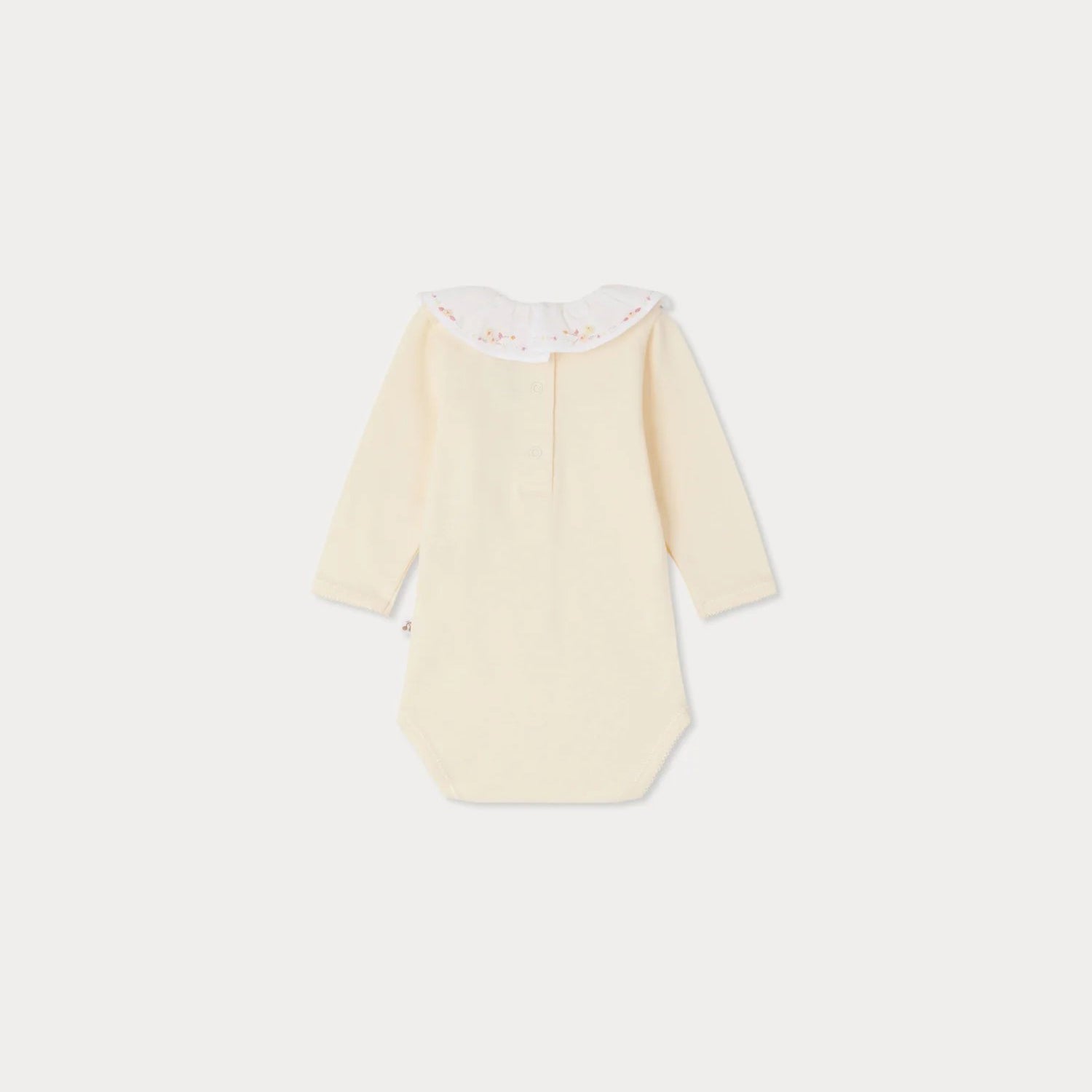 Bonpoint-Baby Girls Light Yellow Cotton Bodysuit