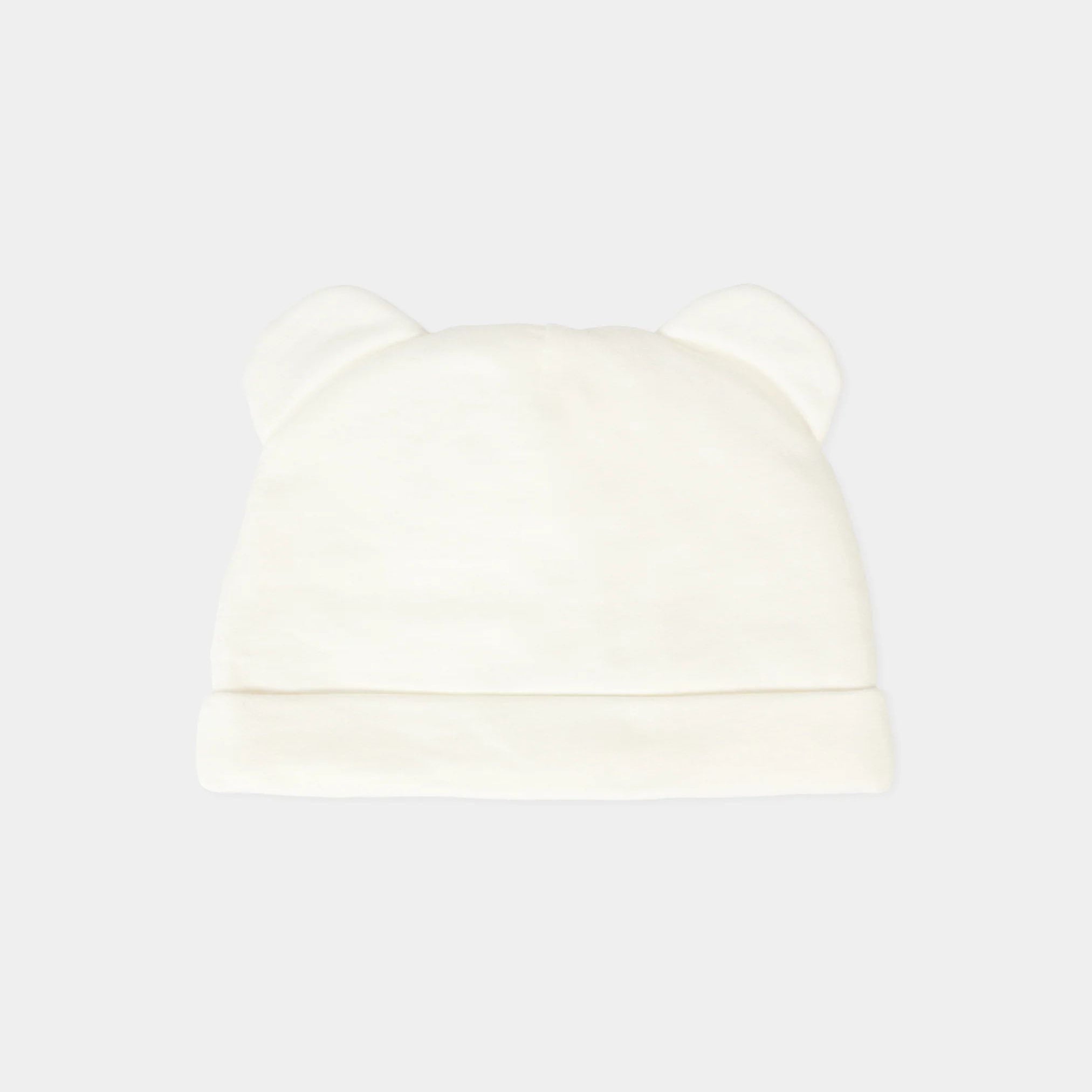 Moschino-Baby Teddy Bear cotton plush romper, hat and bib set