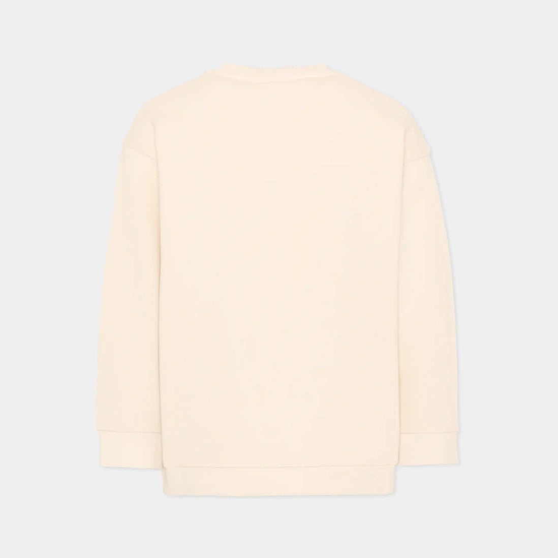 Fendi-Kids LS Sweatshirt With Logo Embroidery Pietra