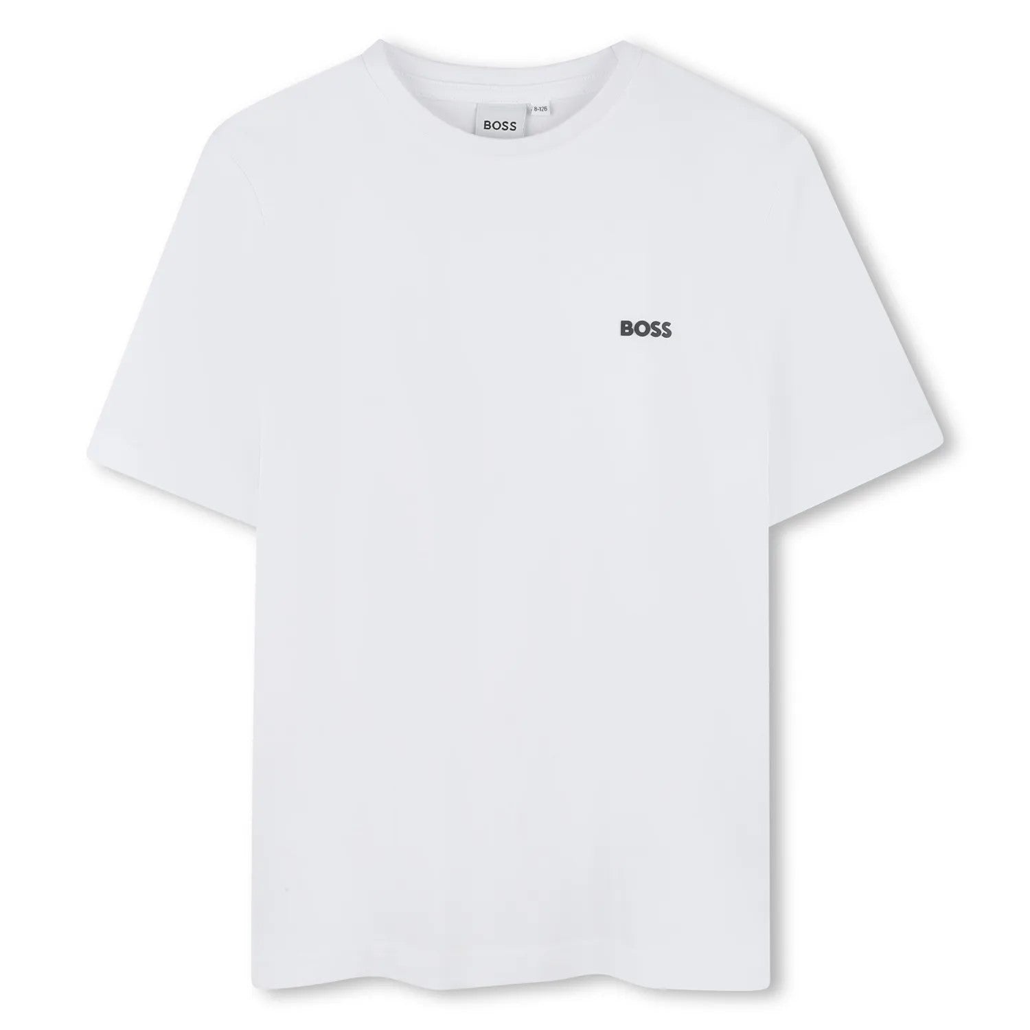 BOSS-WHITE TSHIRT SHORT SLEEVE SMALL BOSS LOGO