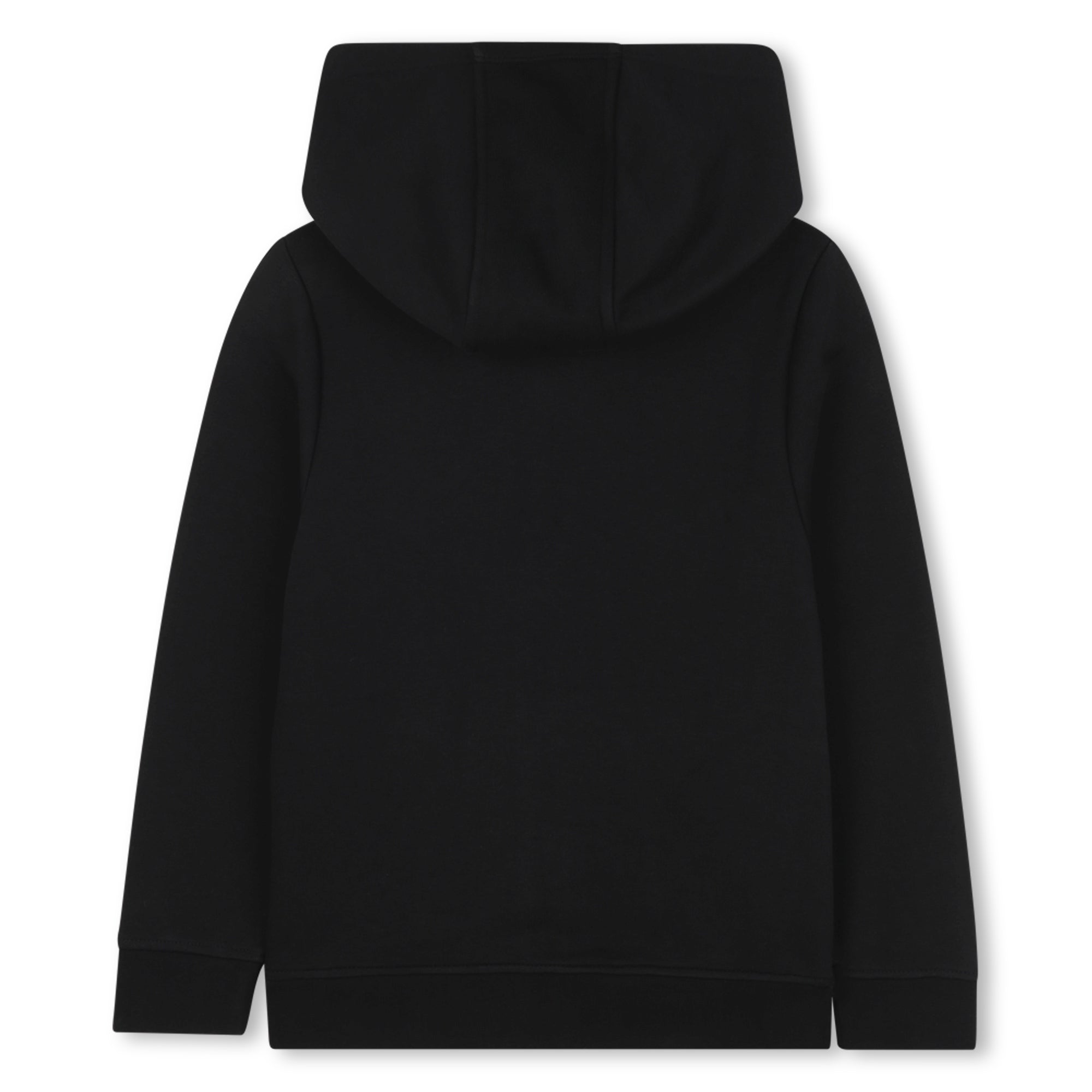 Boss-Black Cotton Printed Logo Hooded Cardigan