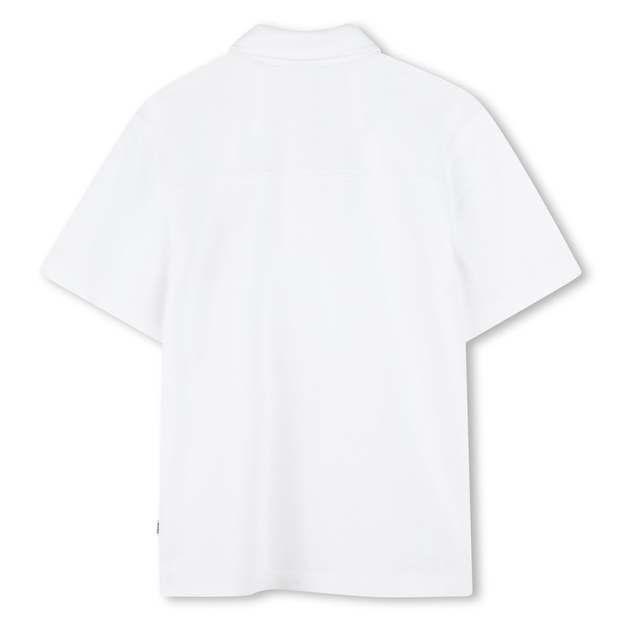 Boss-White Cotton Short Sleeve Polo Shirt