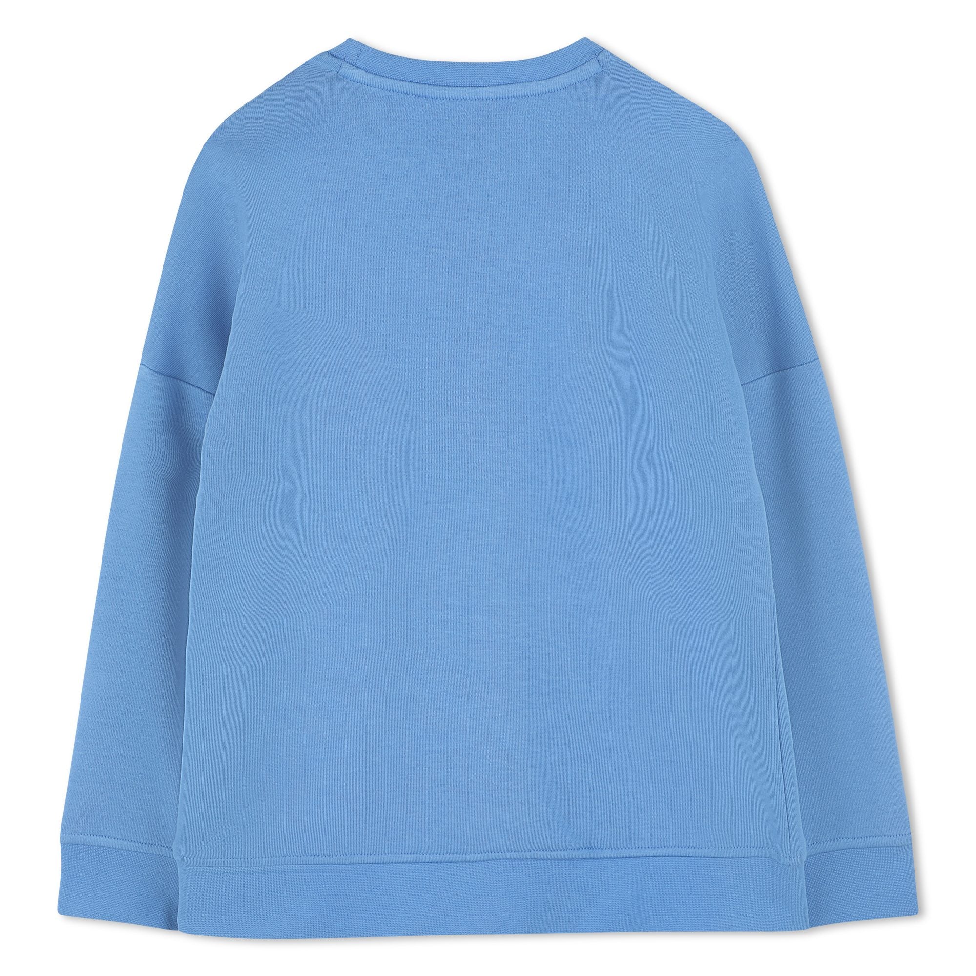 Boss-Blue Cotton Printed Logo Sweatshirt