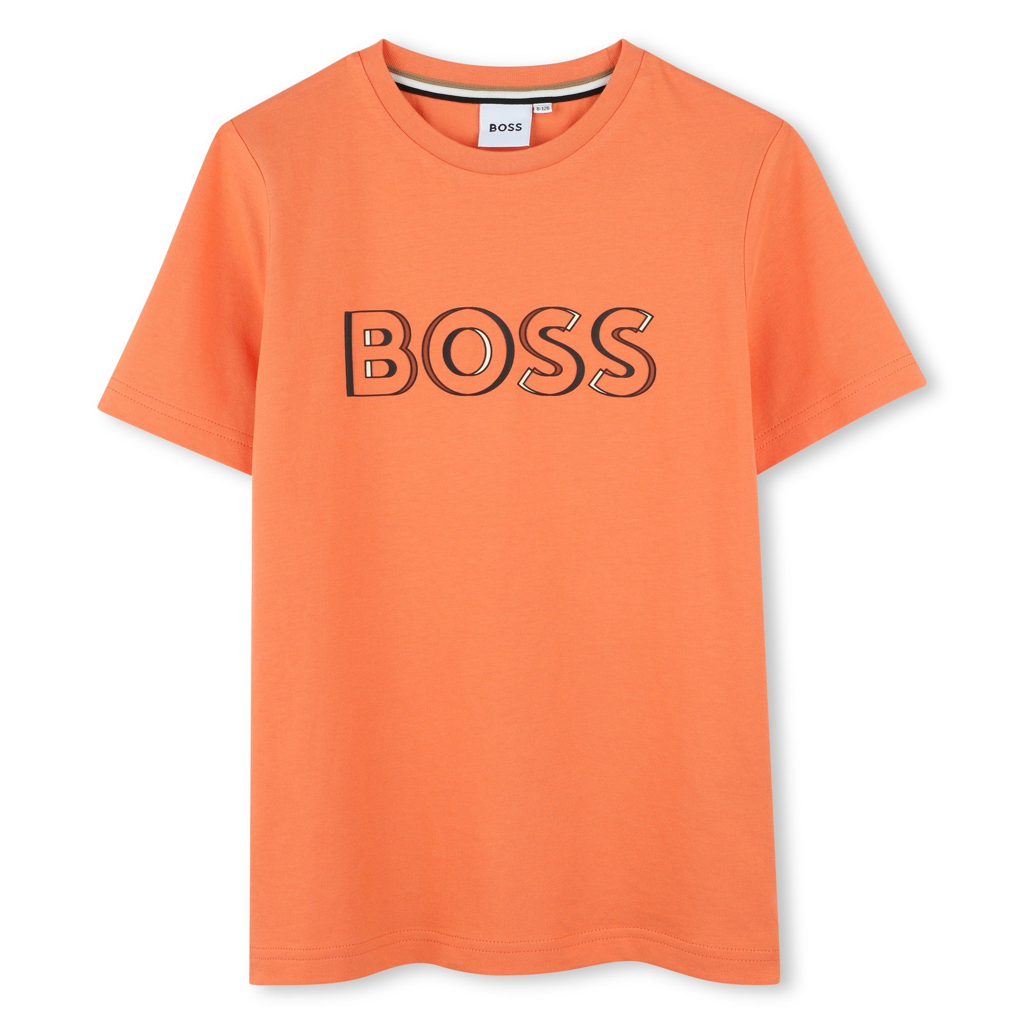 Boss-Orange Printed Logo Cotton Short Sleeves T-Shirt