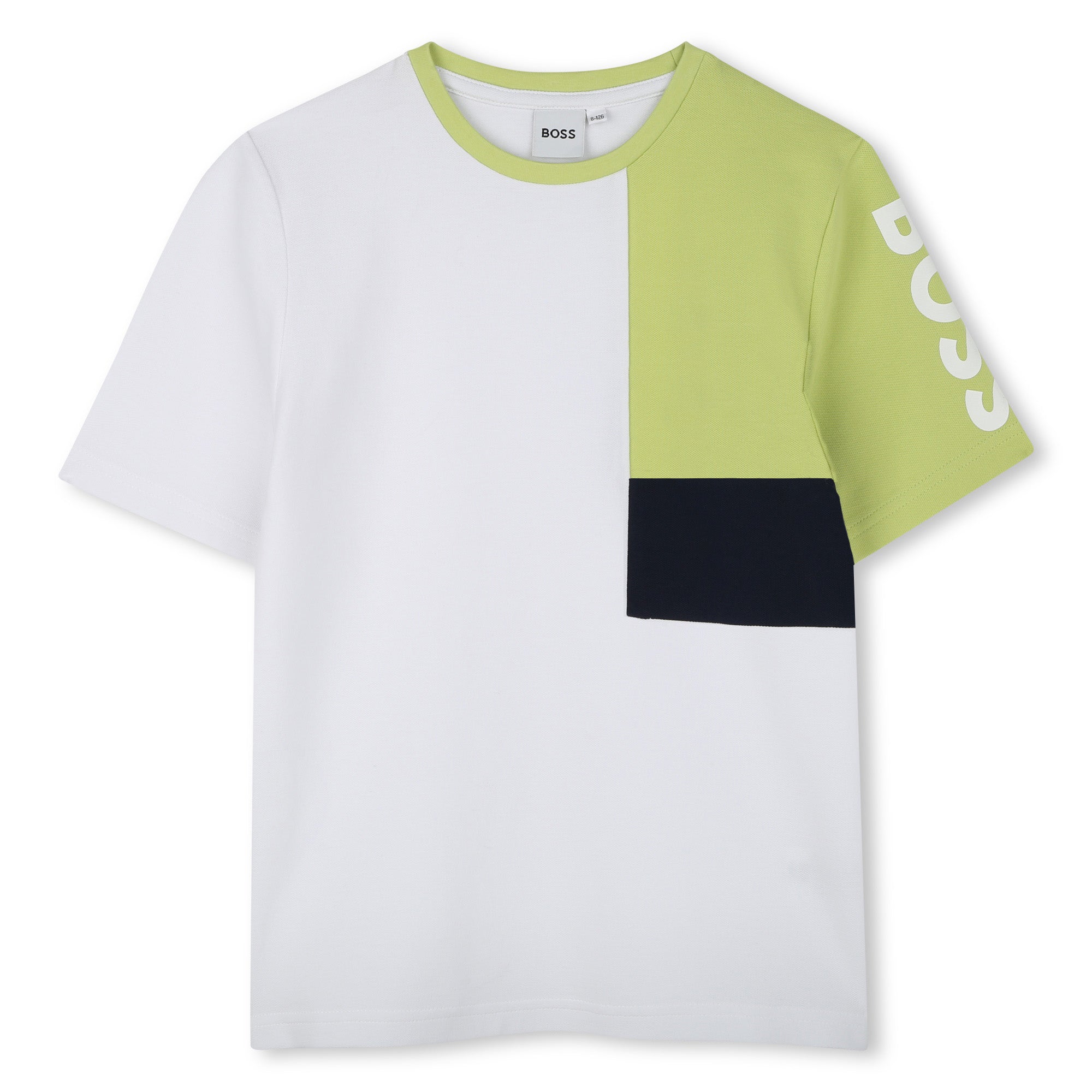 Boss-White Printed Logo Cotton Short Sleeves T-Shirt