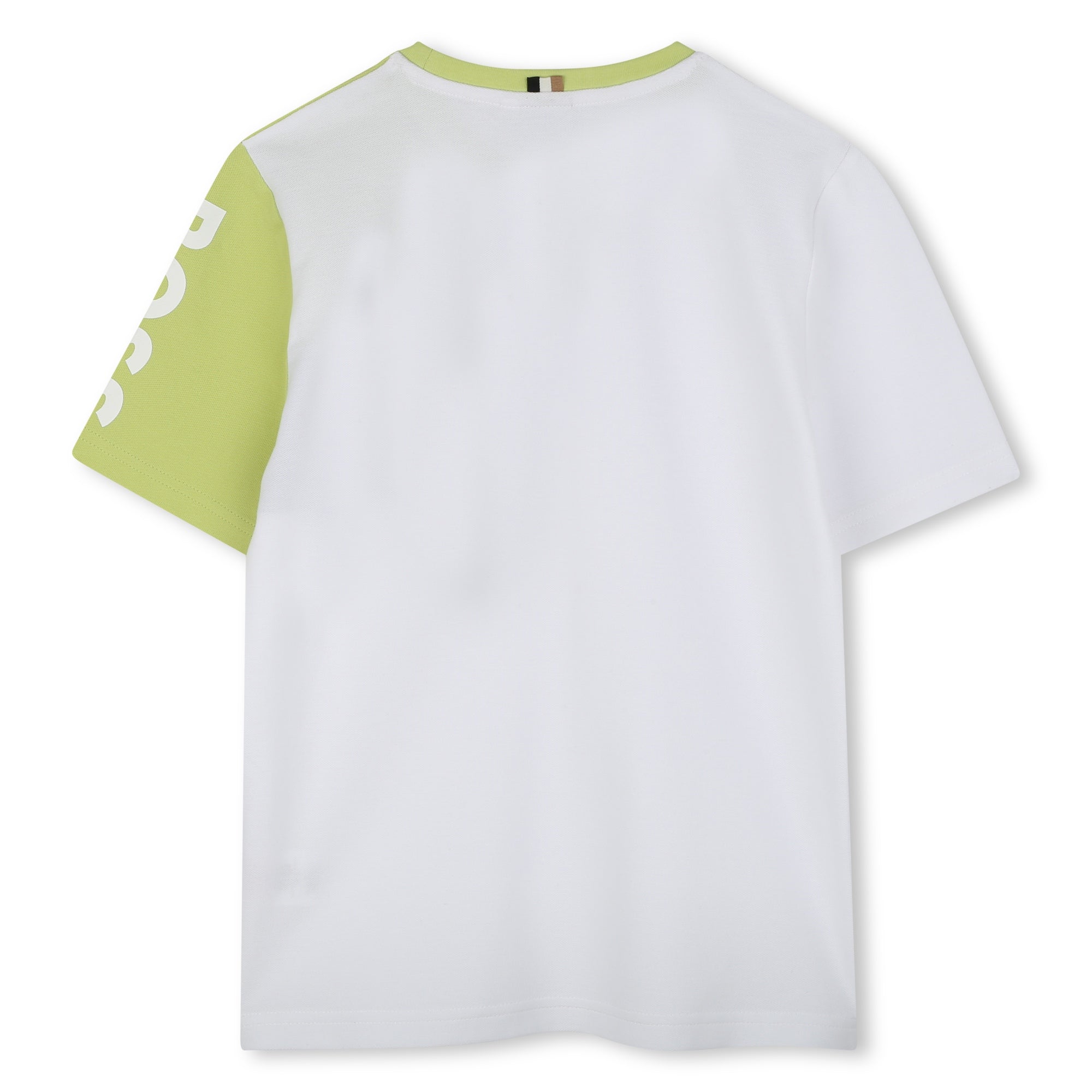 Boss-White Printed Logo Cotton Short Sleeves T-Shirt