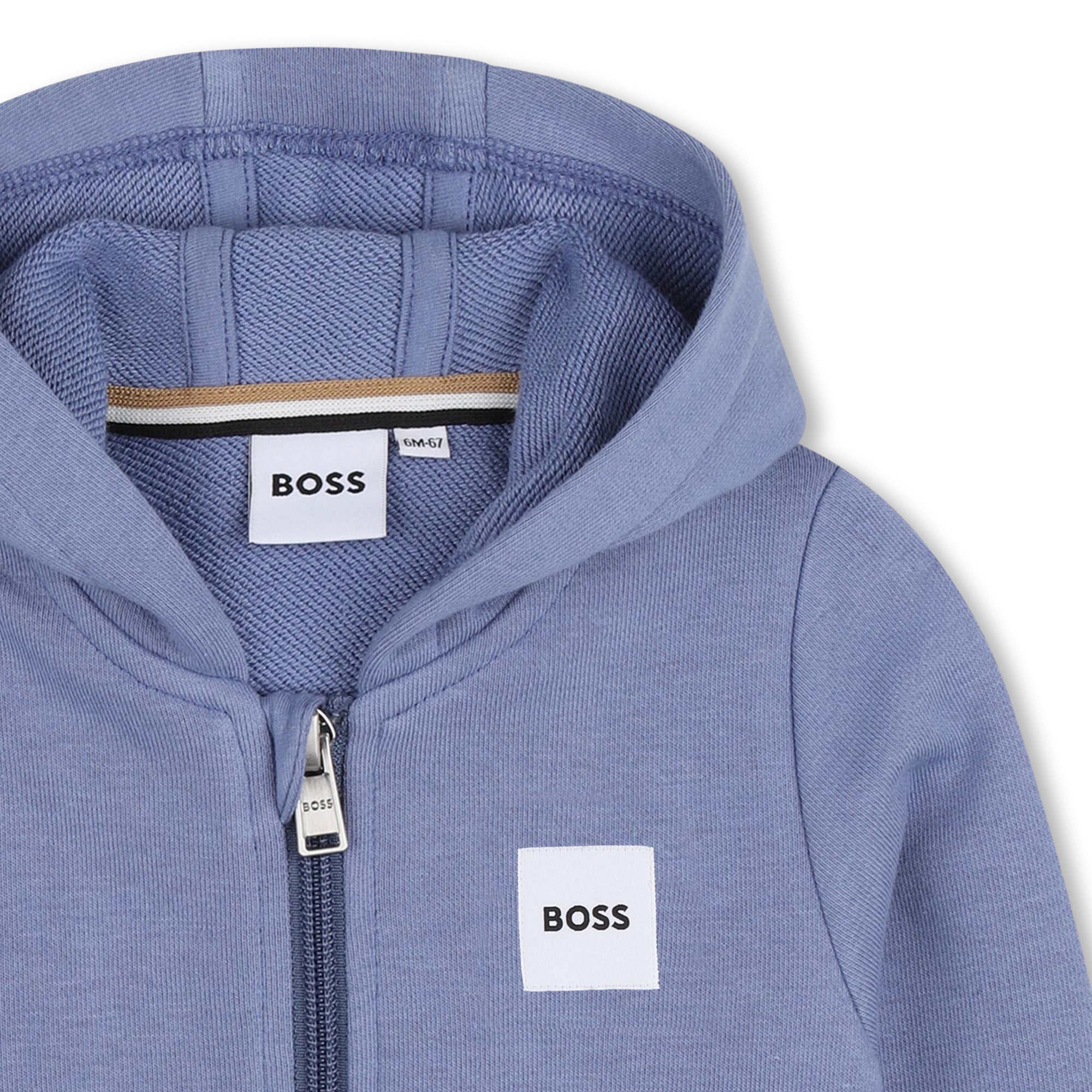 Boss-Hooded Cardigan Lavender Blue