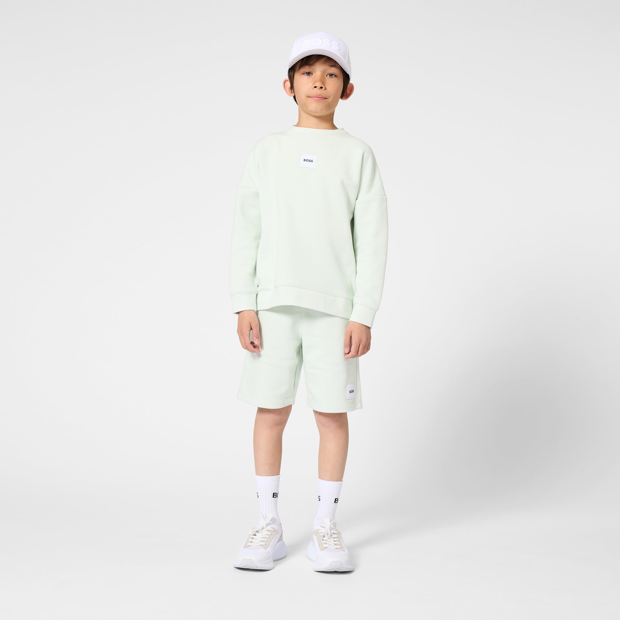 Boss-Jogging Shorts In Fleece Sprout Green