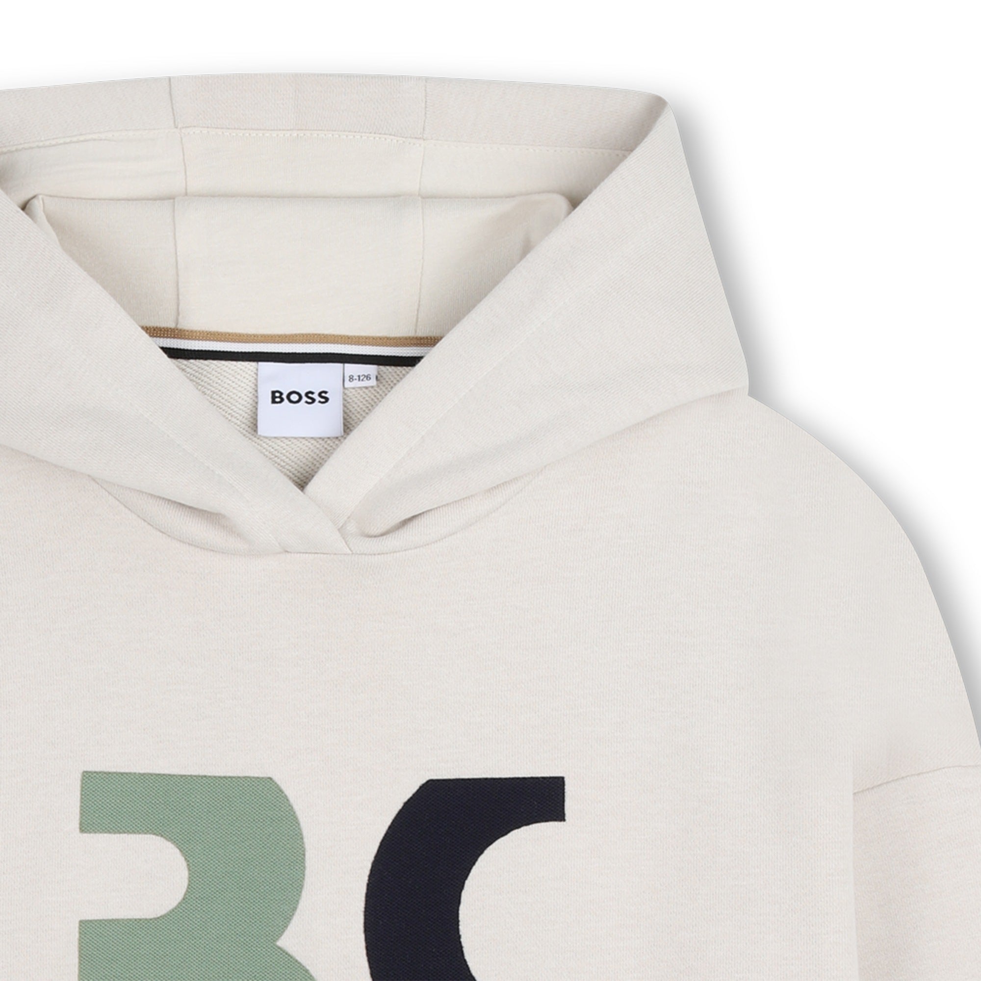 Boss-Hooded Sweatshirt In Fleece Sand