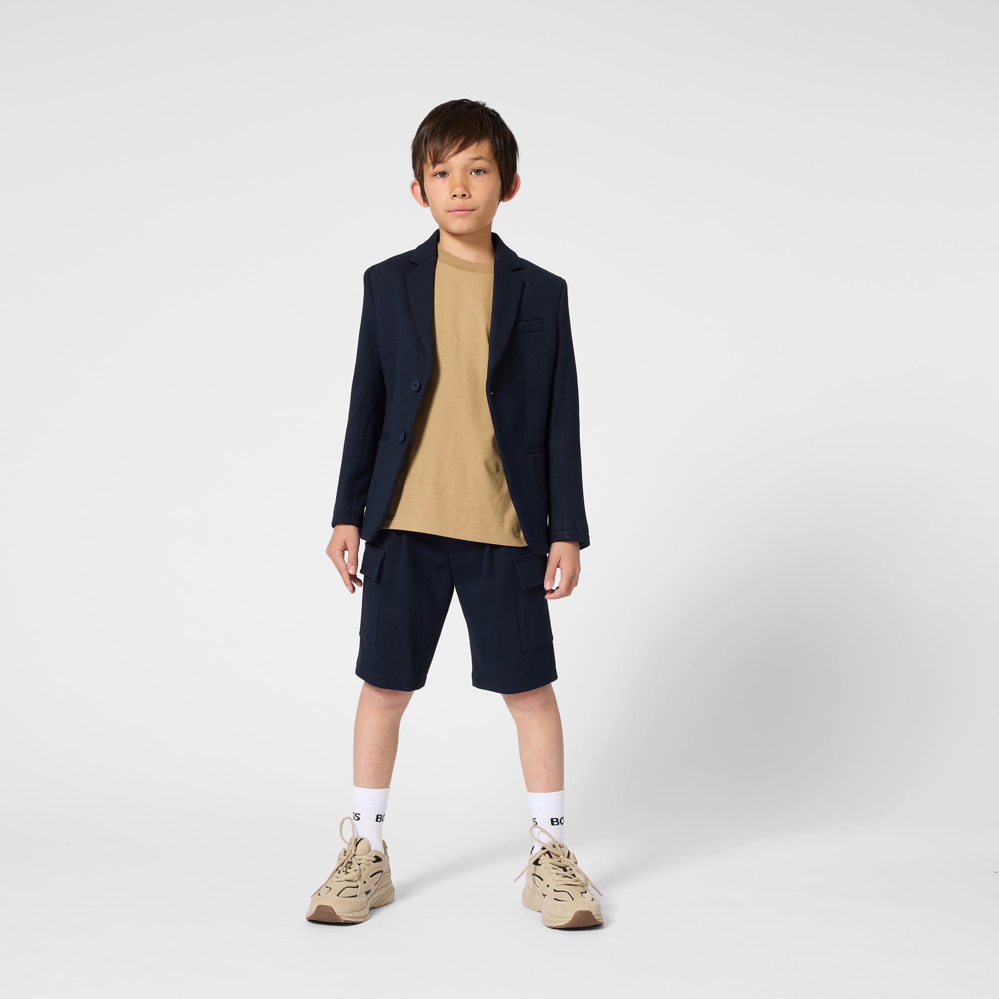 Boss-Cotton Jersey Short Sleeves T-Shirt Dark Stone