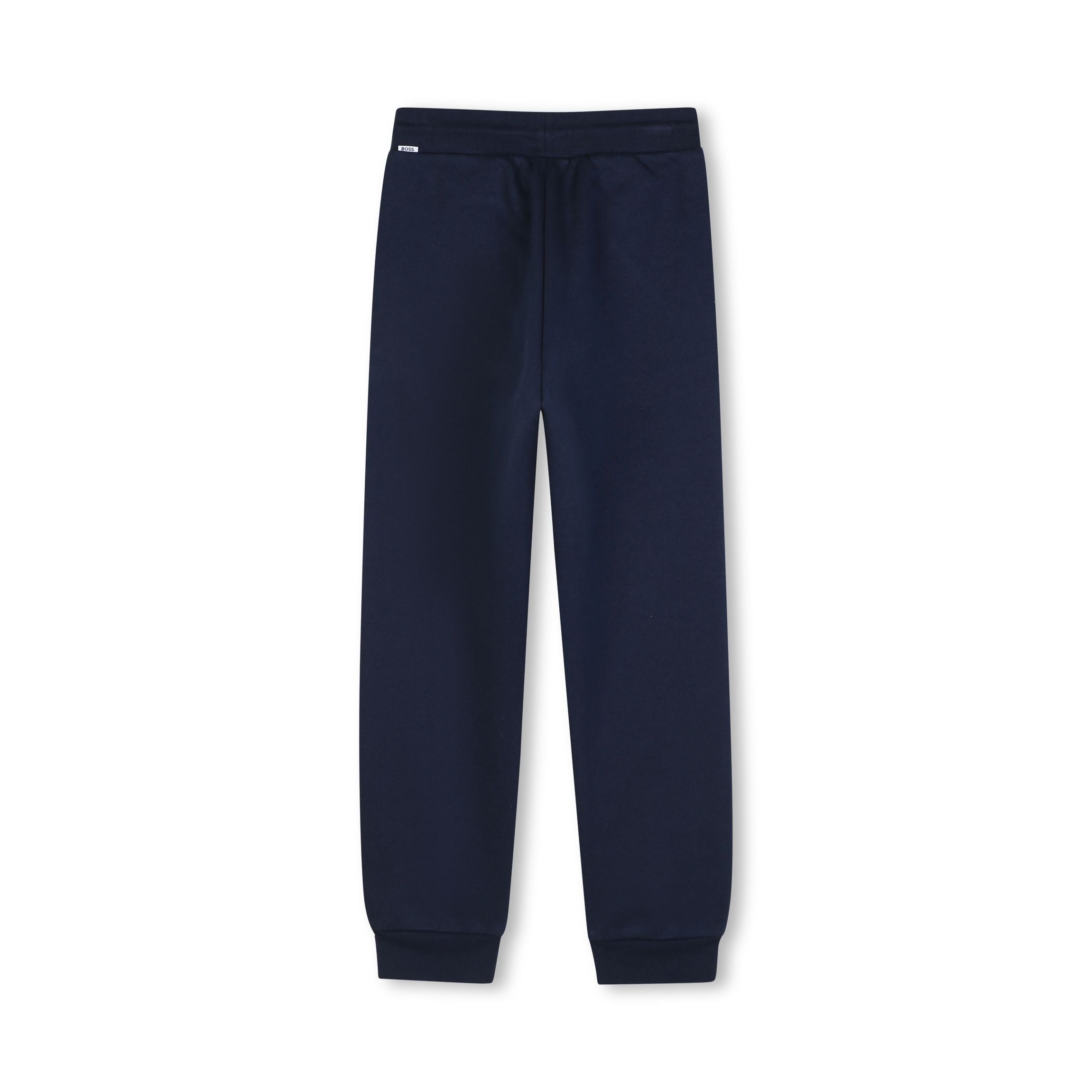 Boss-Boys Sweatpants With Double B Logo Patch Navy