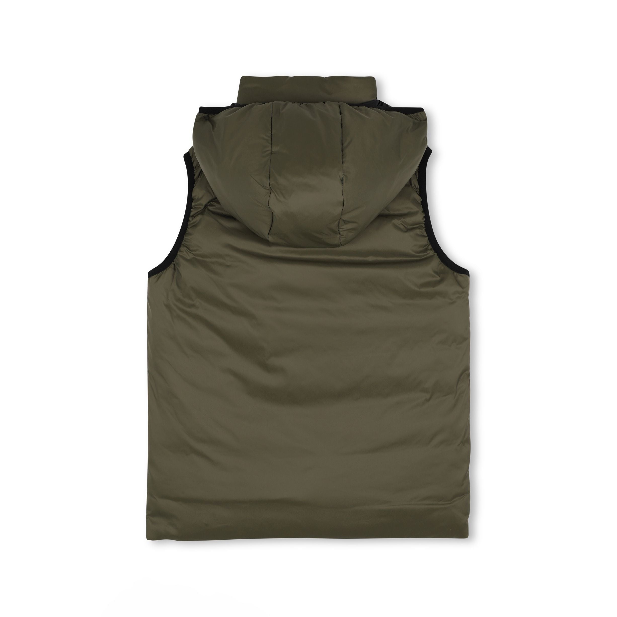Boss-Boys Reversible Hooded Down Vest Olive Night