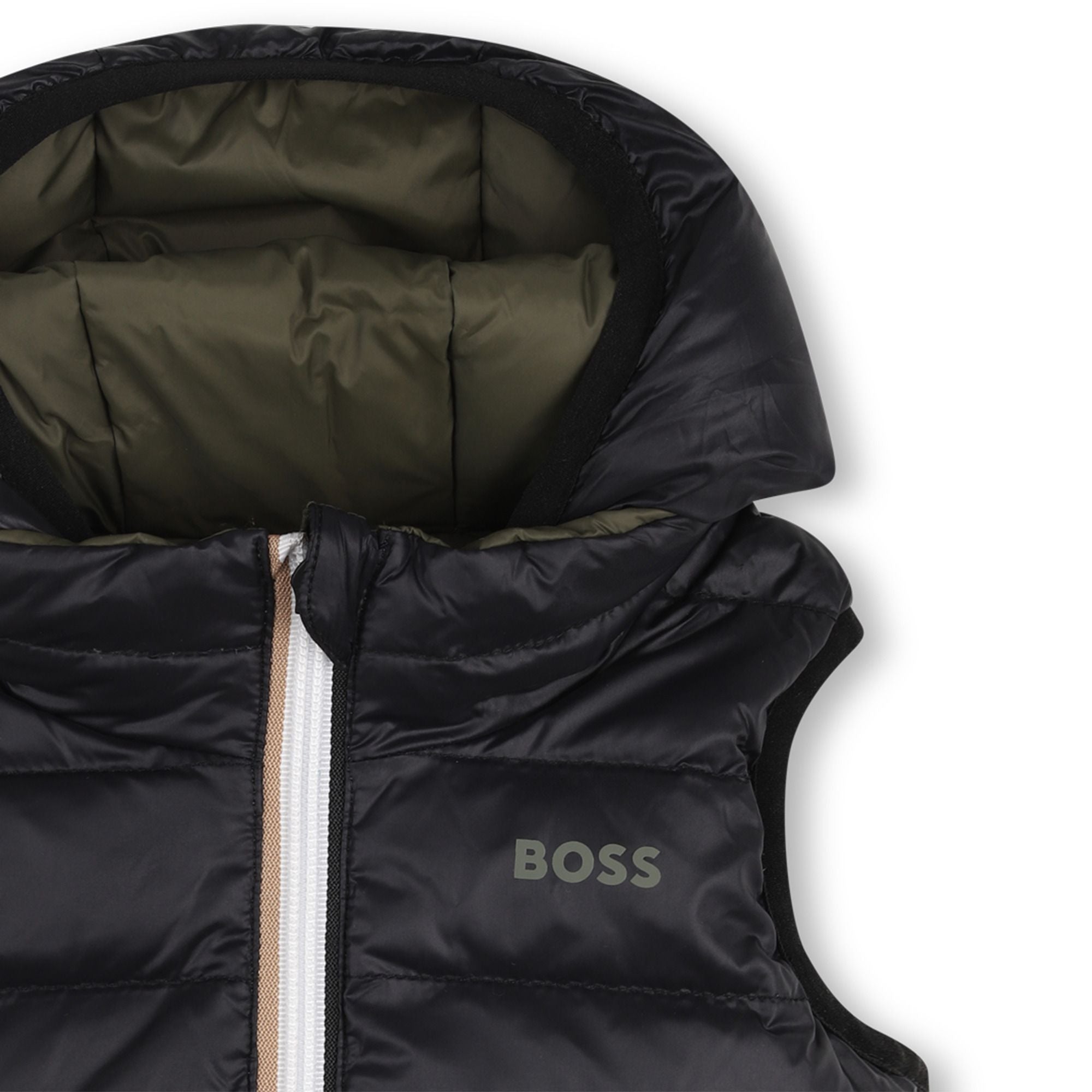 Boss-Baby Reversible Hodded Down Vest Olive Night