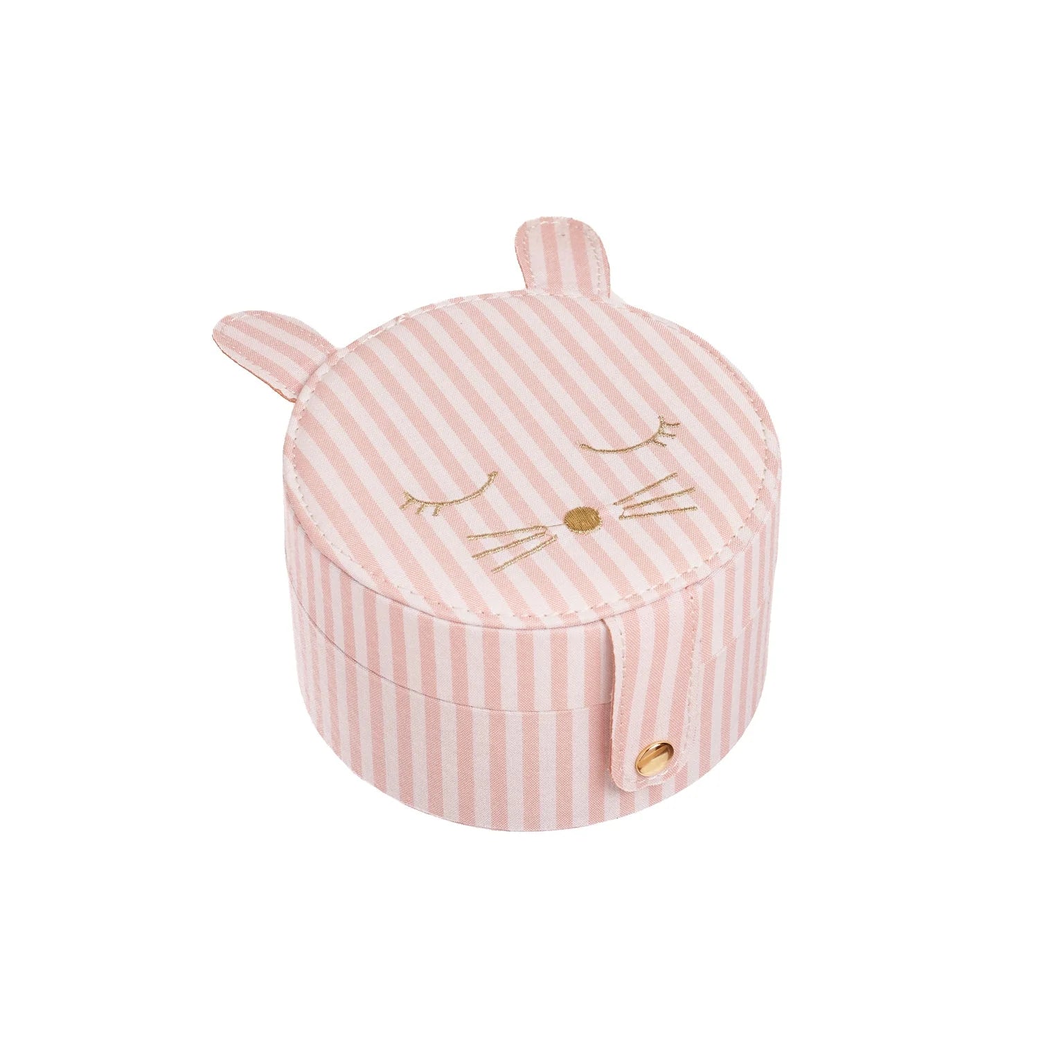 Rockahula Kids-Stripy Bunny Round Jewellery Box