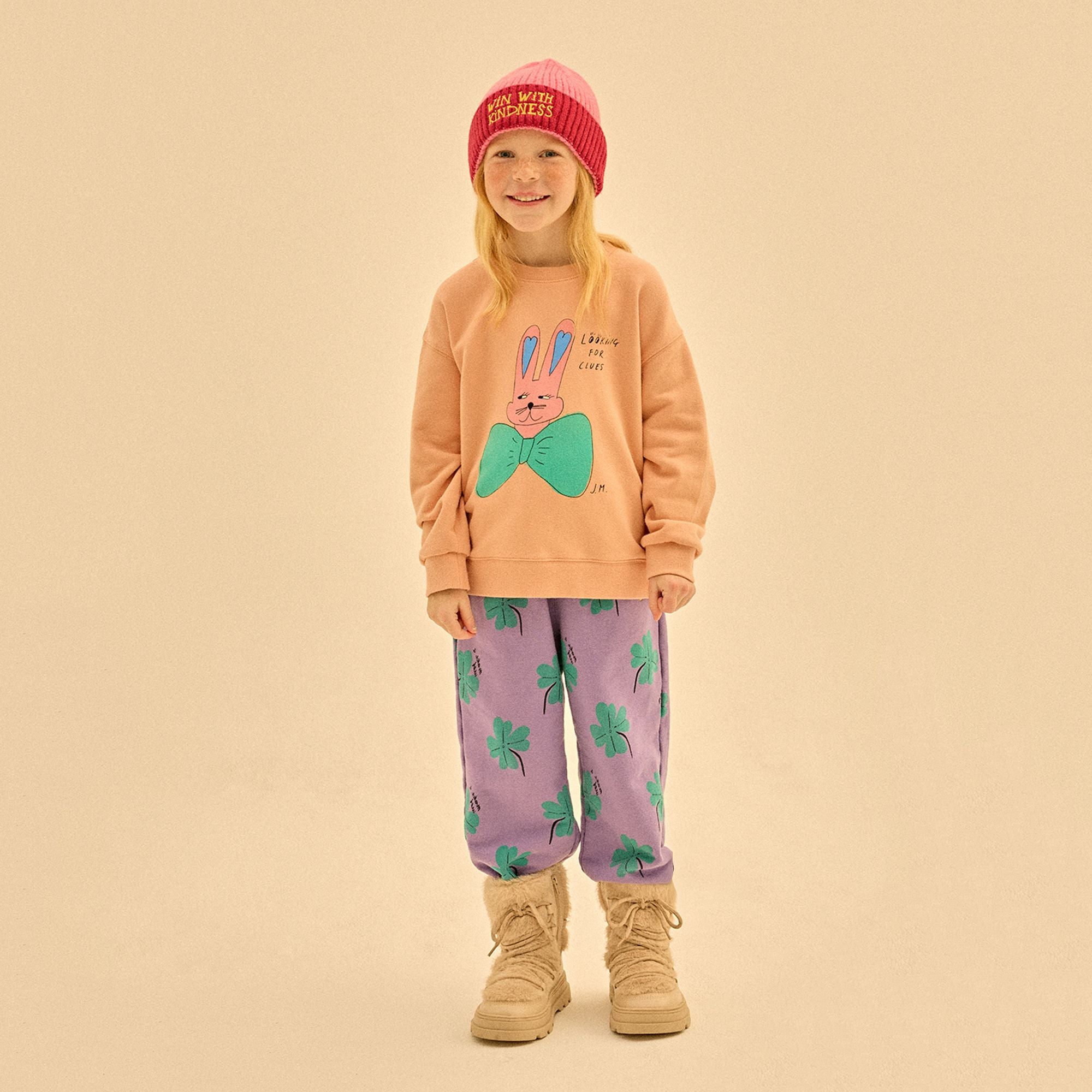 Jelly Mallow-Rabbit Sweatshirt_Coral sand