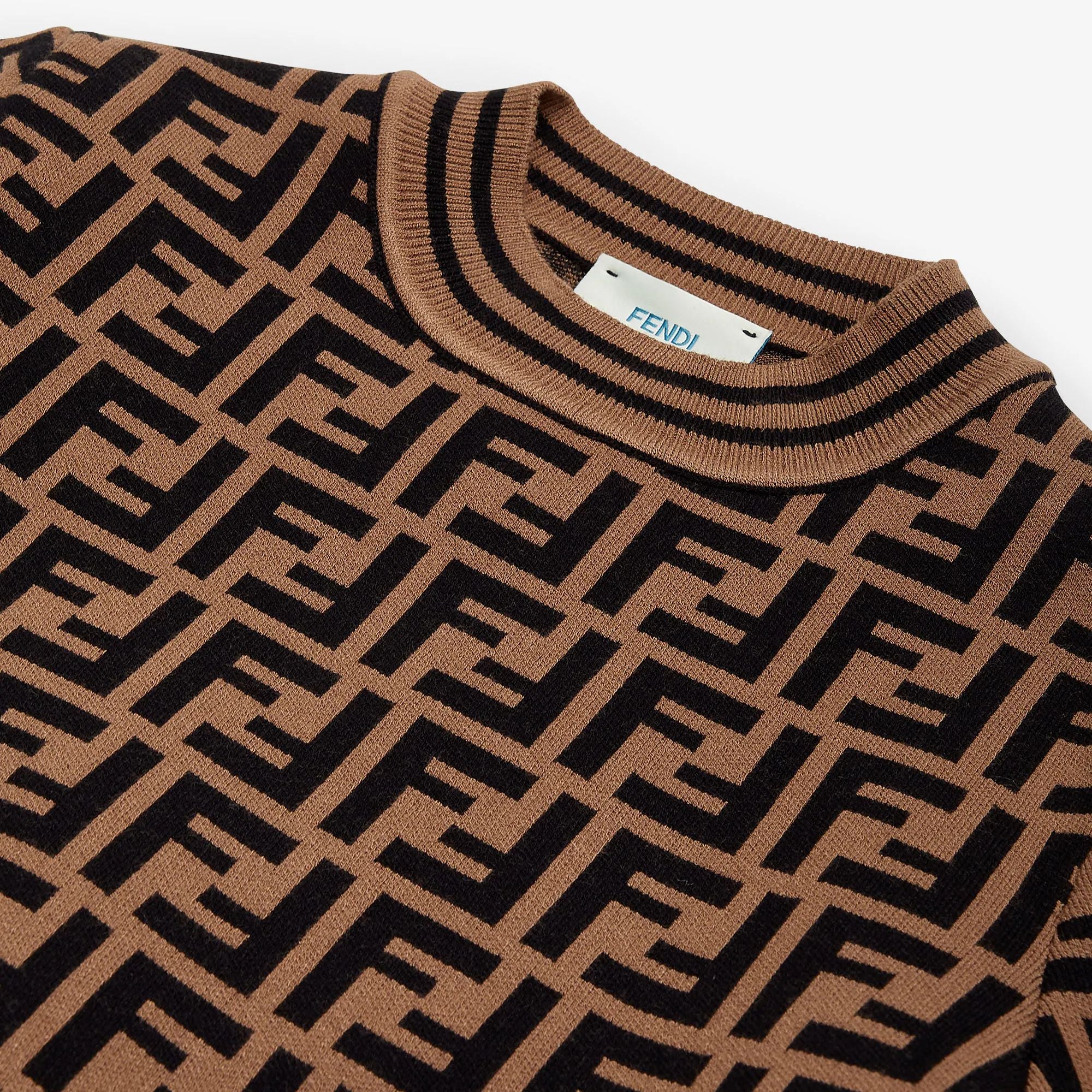 Fendi-Allover Print FF Knit Top Zucca
