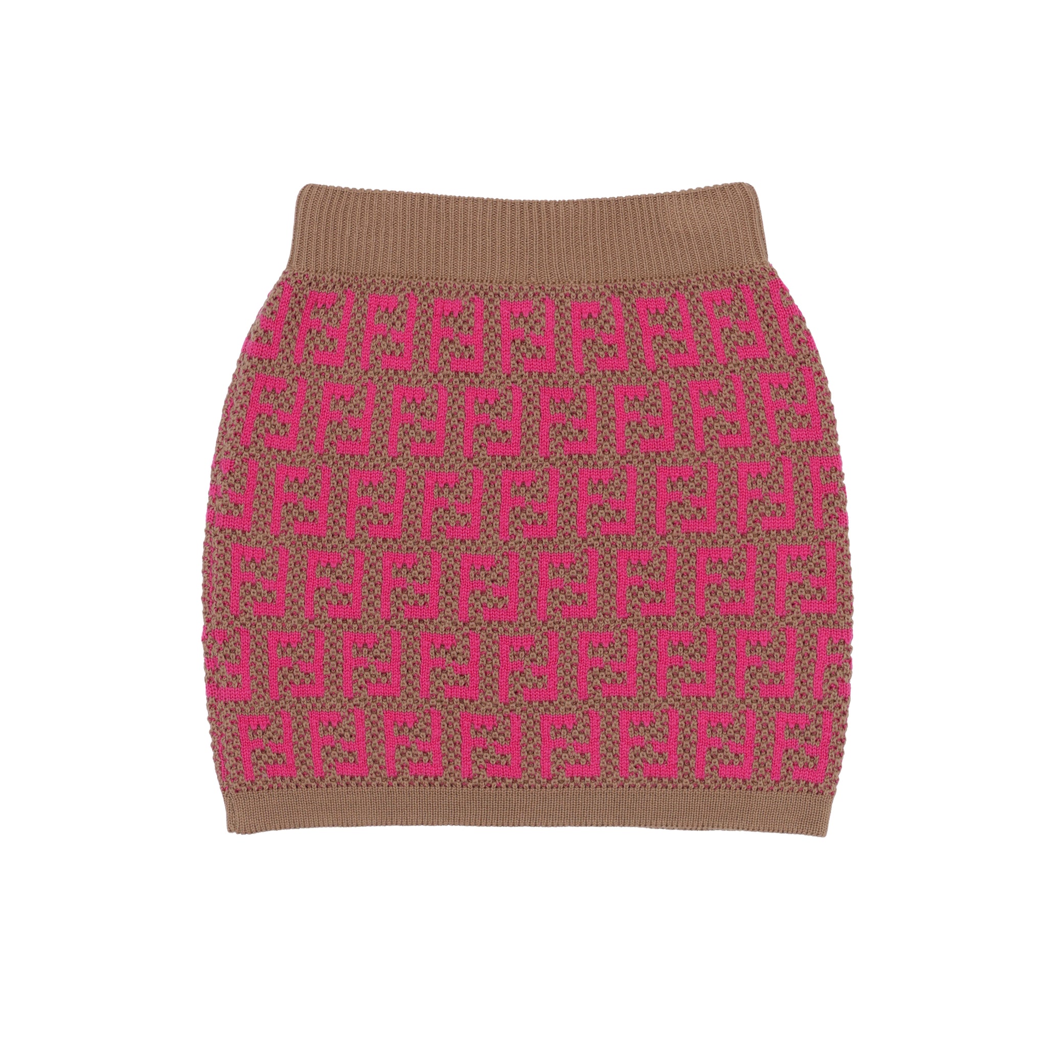 GIRL KNITTED SKIRT WITH FF ALLOVER PATTERN