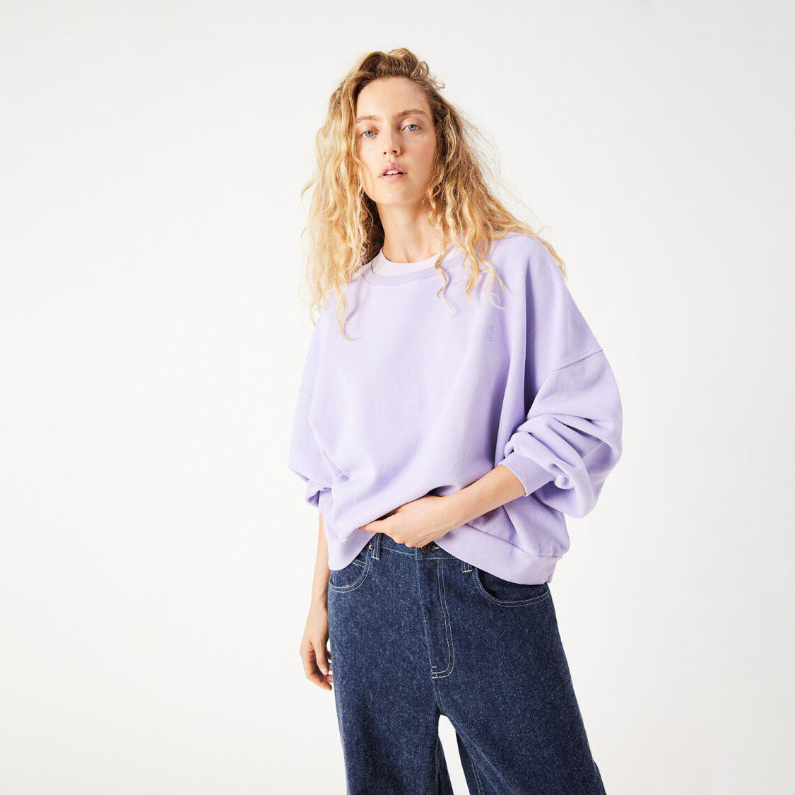 American Vintage-Women Sweat ML Col Rond Parme Vintage