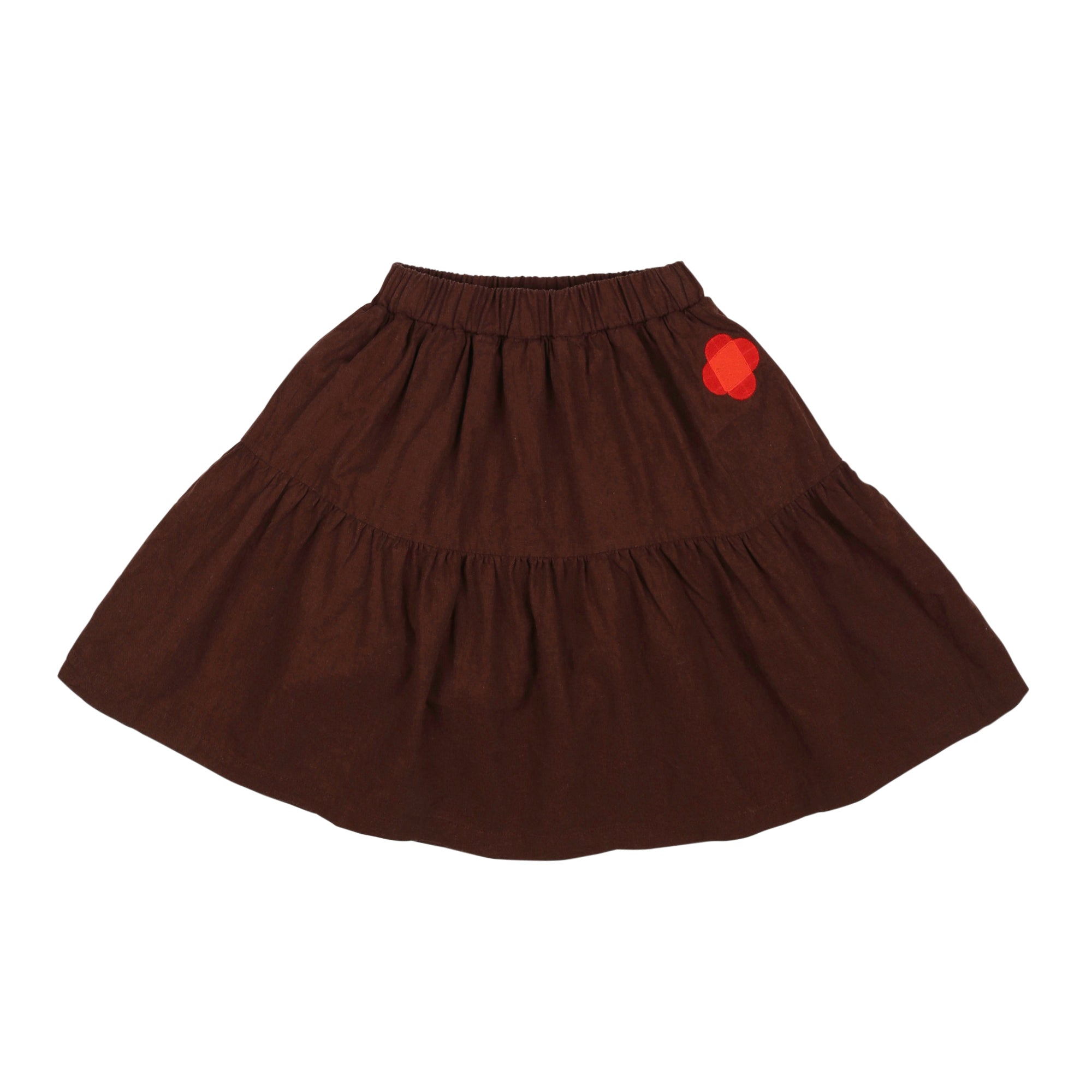 lower Ruffle Skirt_Brown