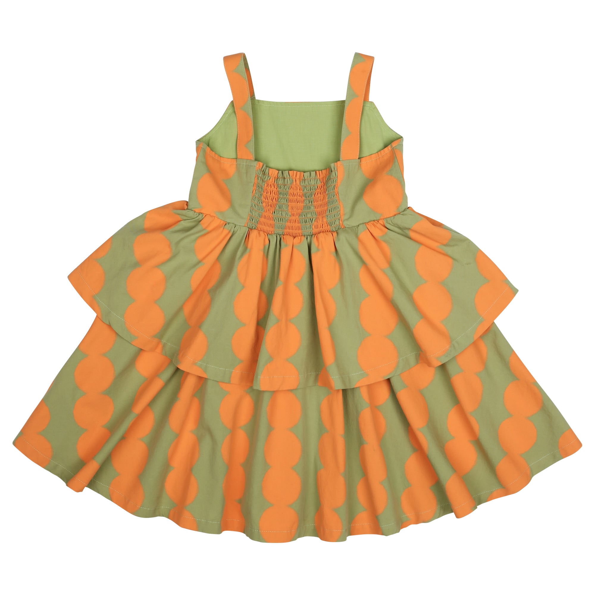 Bongbong Tiered Dress-GREEN