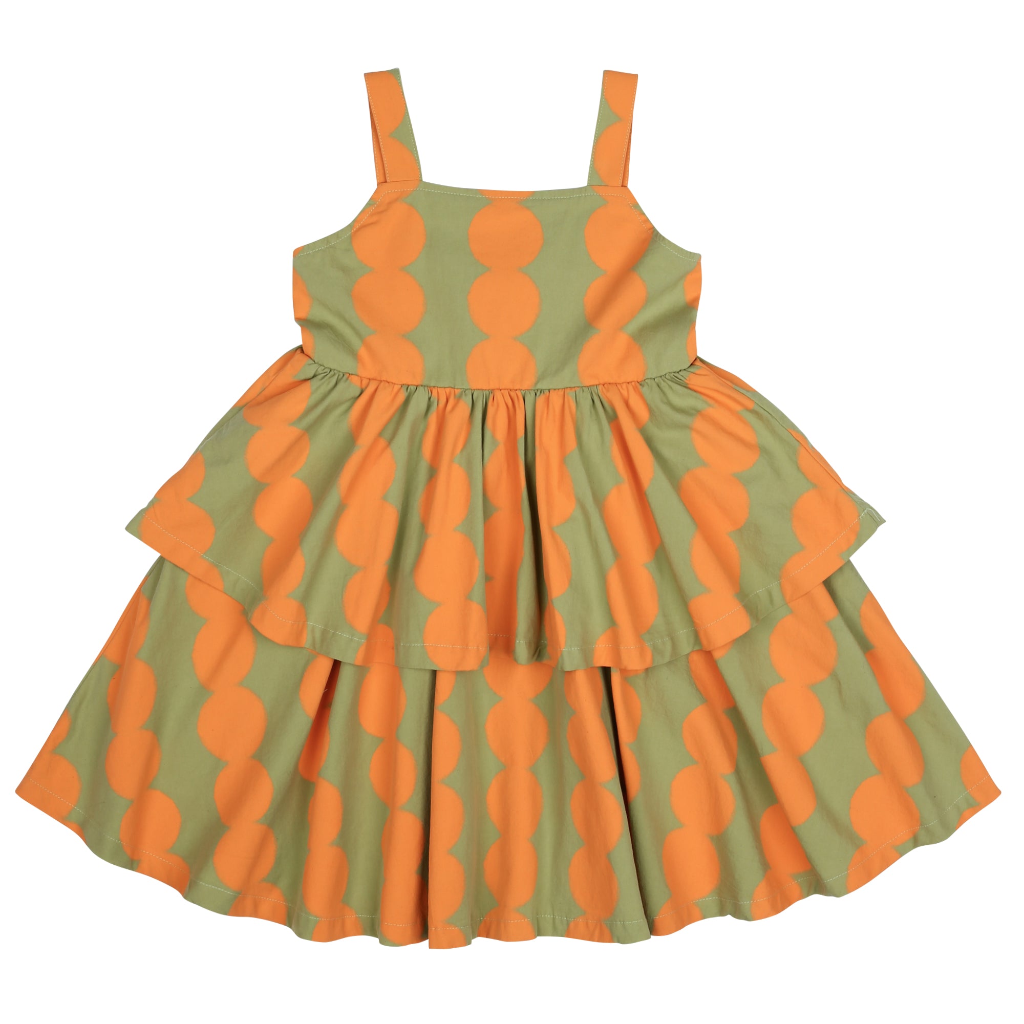 Bongbong Tiered Dress-GREEN