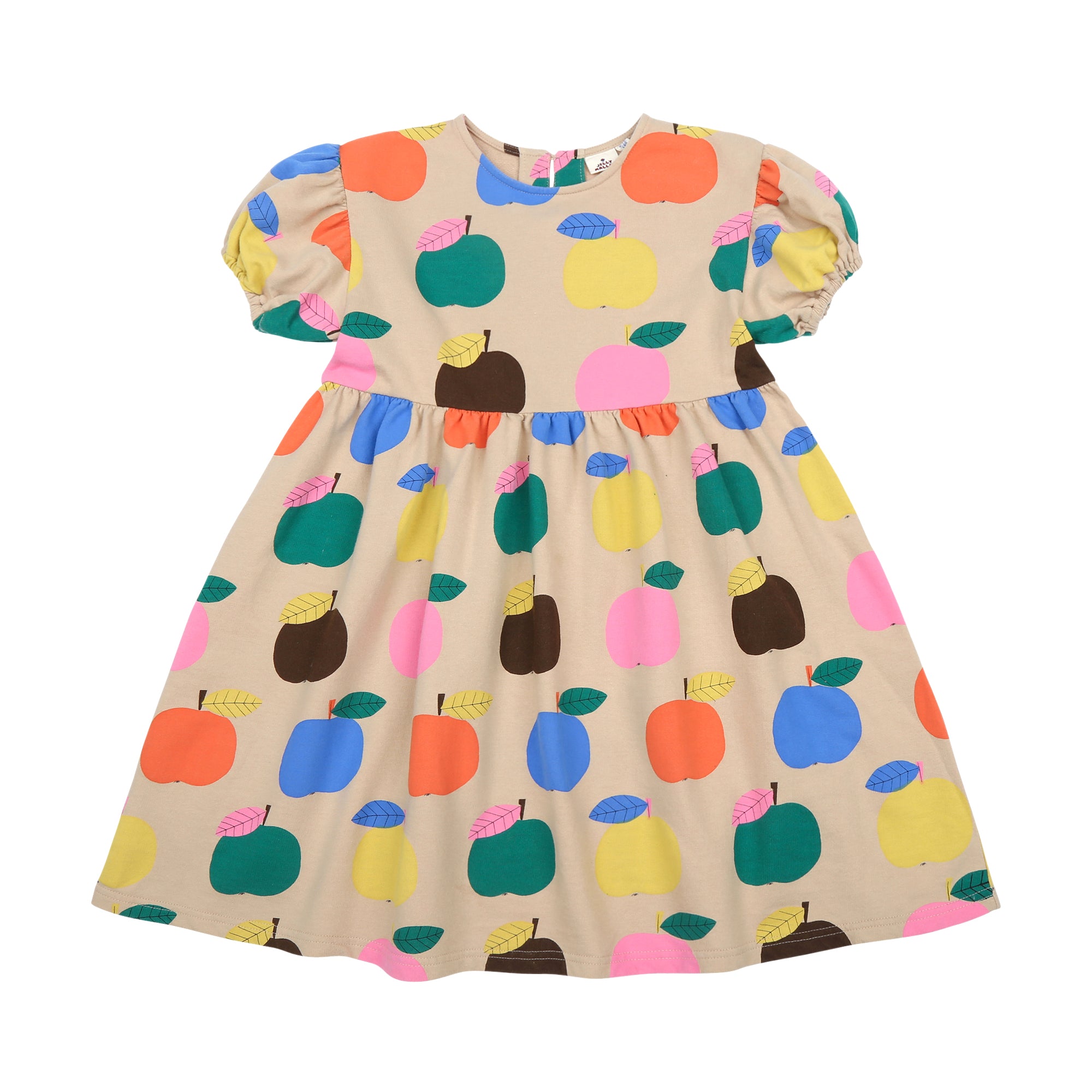 Colorful Apple Dress-BEIGE