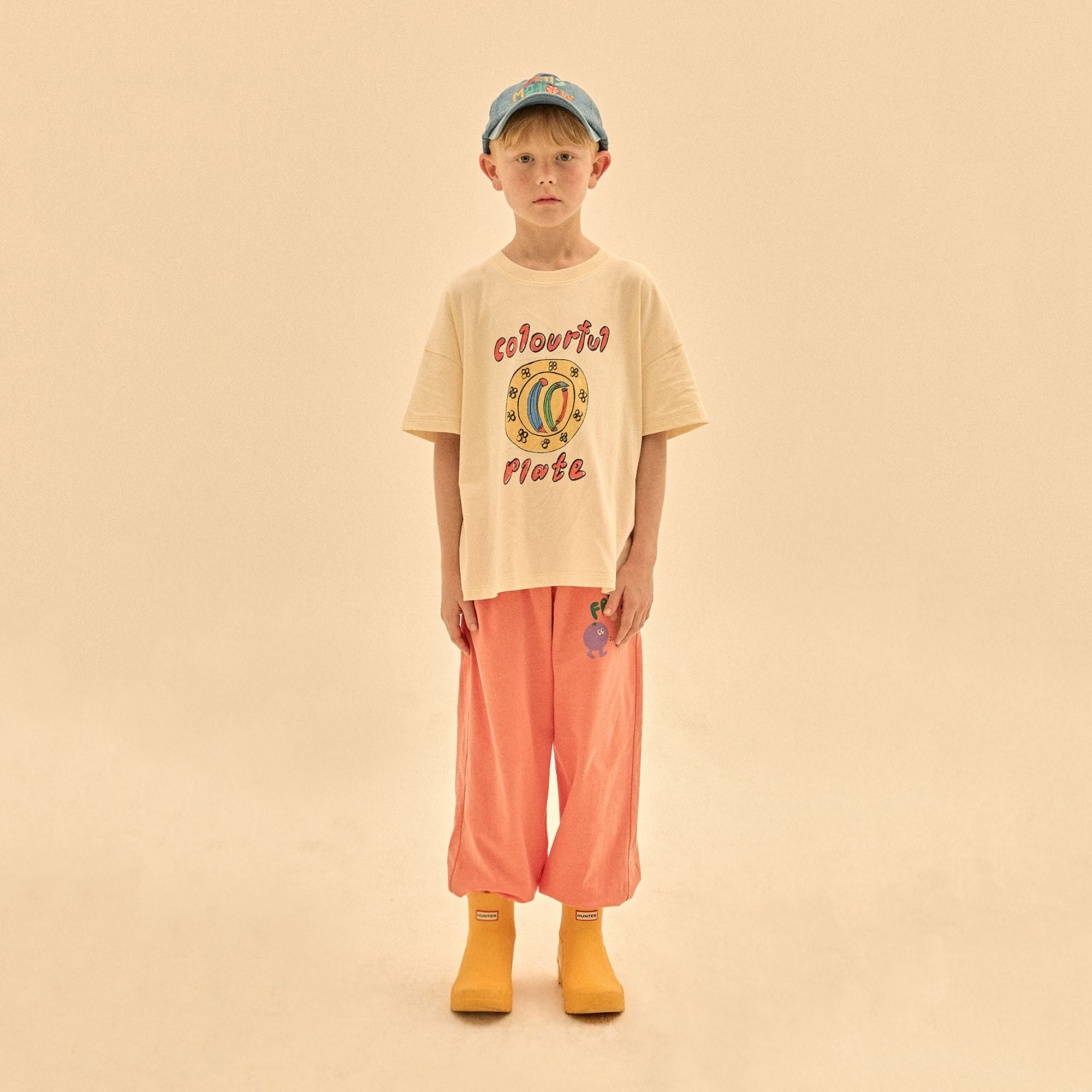 Jelly Mallow-Colorful Plate T-shirt Ivory