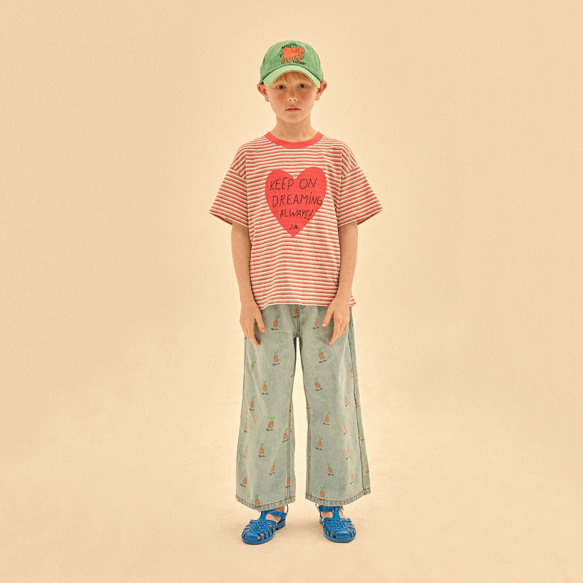 Jelly Mallow-Pineapple Light Denim Pants Light Blue