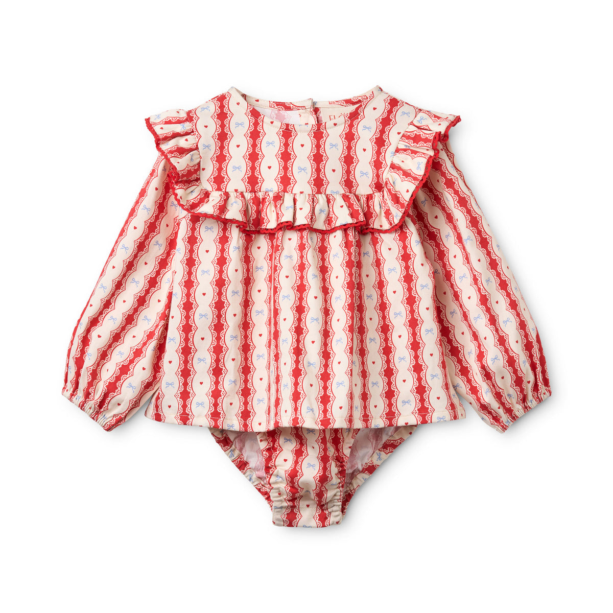 Flöss-Girl Joy Romper Lace Stripe