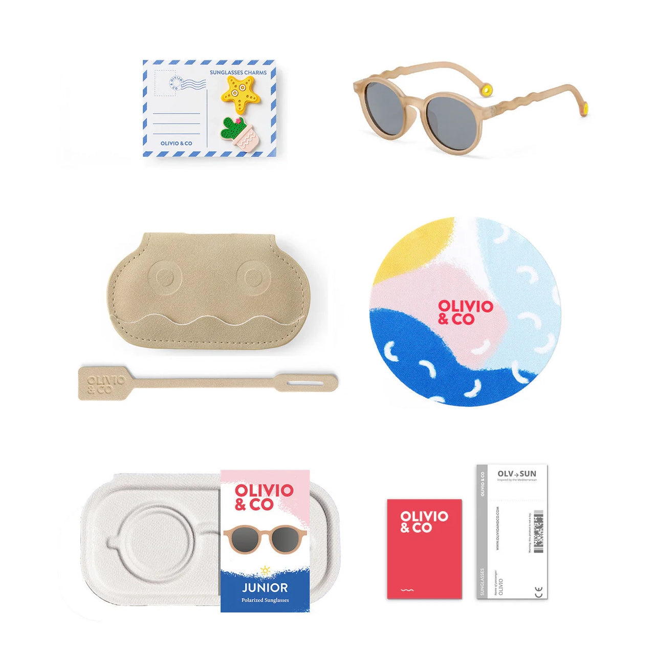 Olivio & Co-Junior Oval Sunglasses Sand Beige