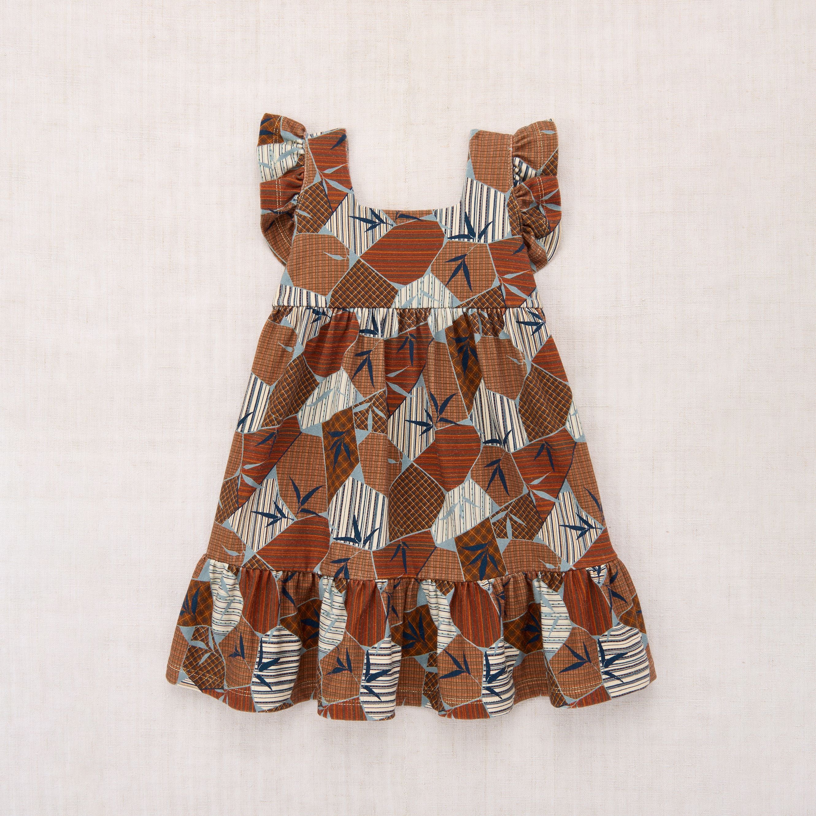 Misha & Puff-Ruffle Sleeve Dress Rose Gold Kyoto