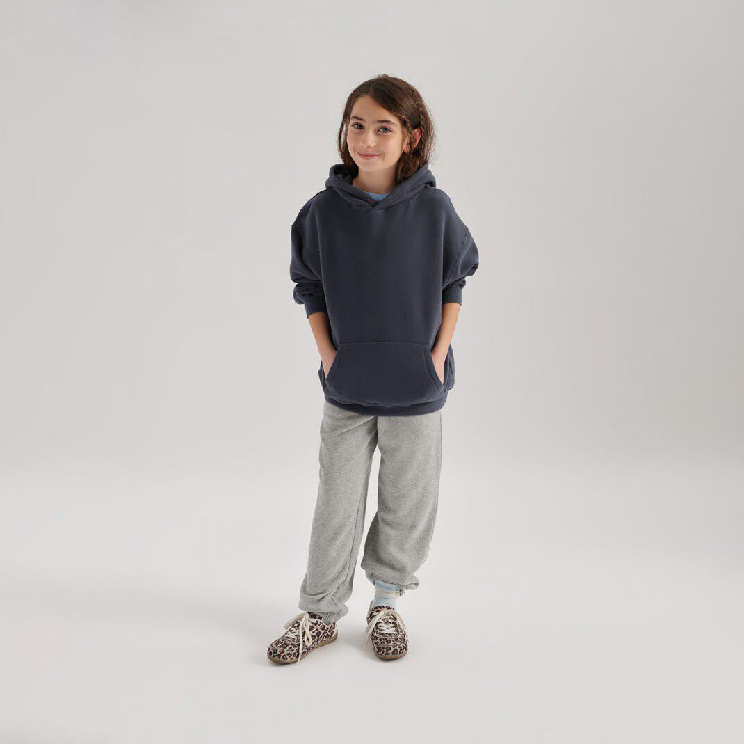 American Vintage-Kids Sweat ML Capuche Obscurite