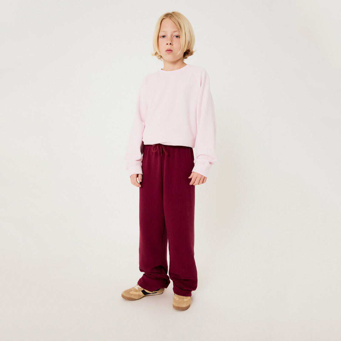 American Vintage-Kids Sweat ML Col Rond Dragee