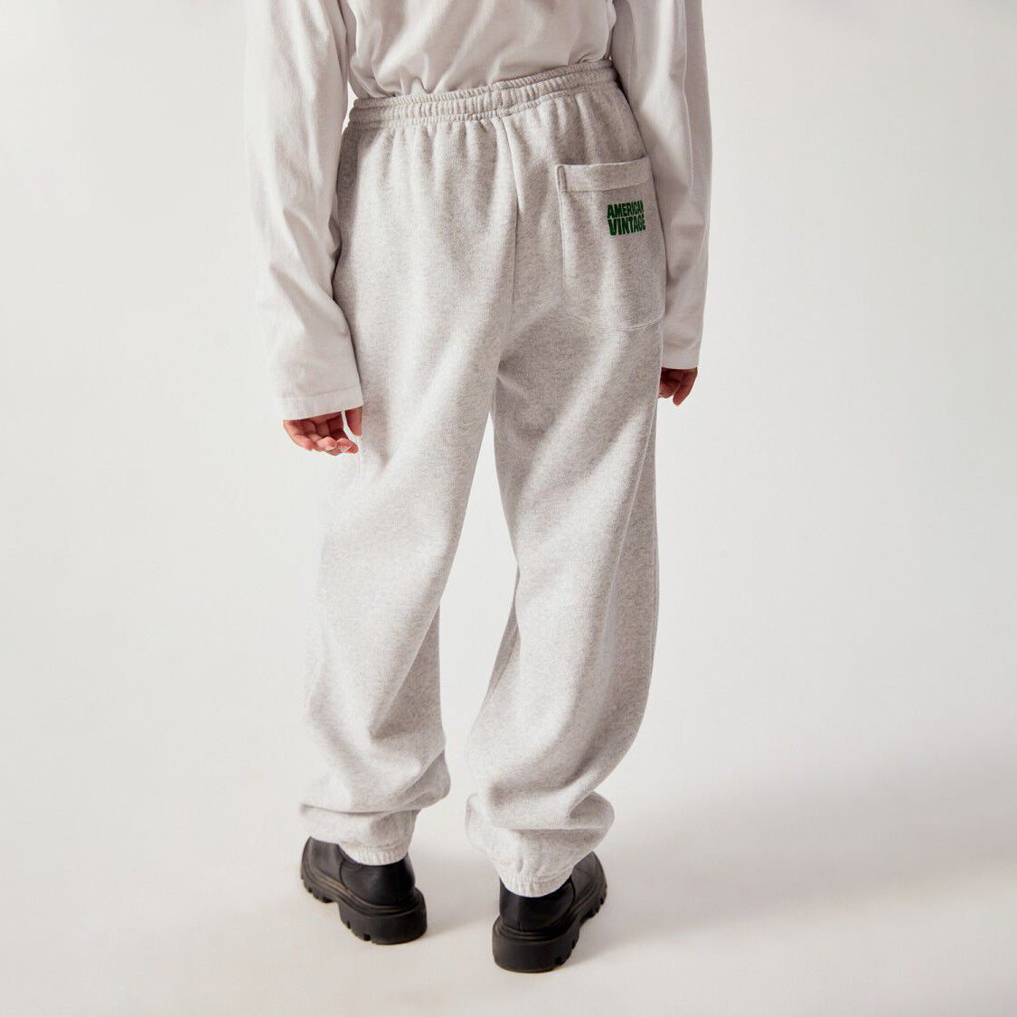American Vintage-Kids Jogging Resserre Gris Chine