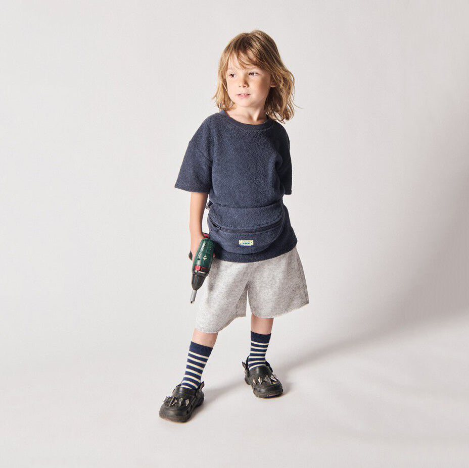American Vintage-Short Gris Clair Chine